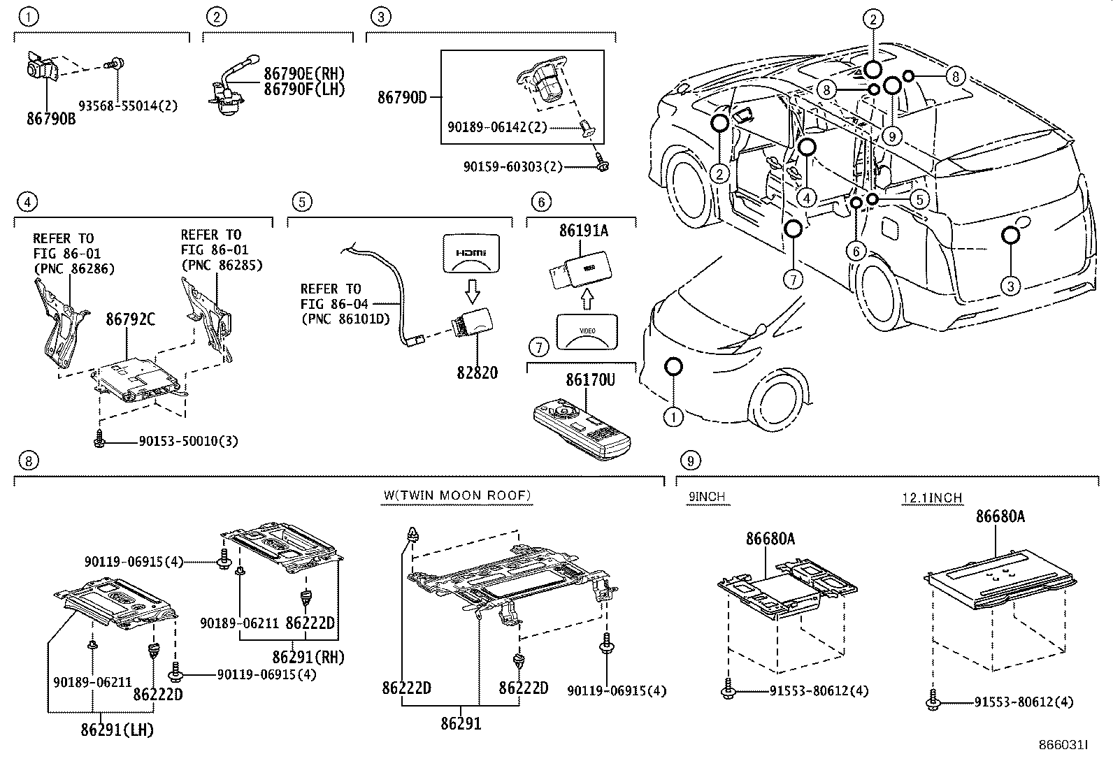 86222-60020 CLIP, TELEVISION BRACKET product image