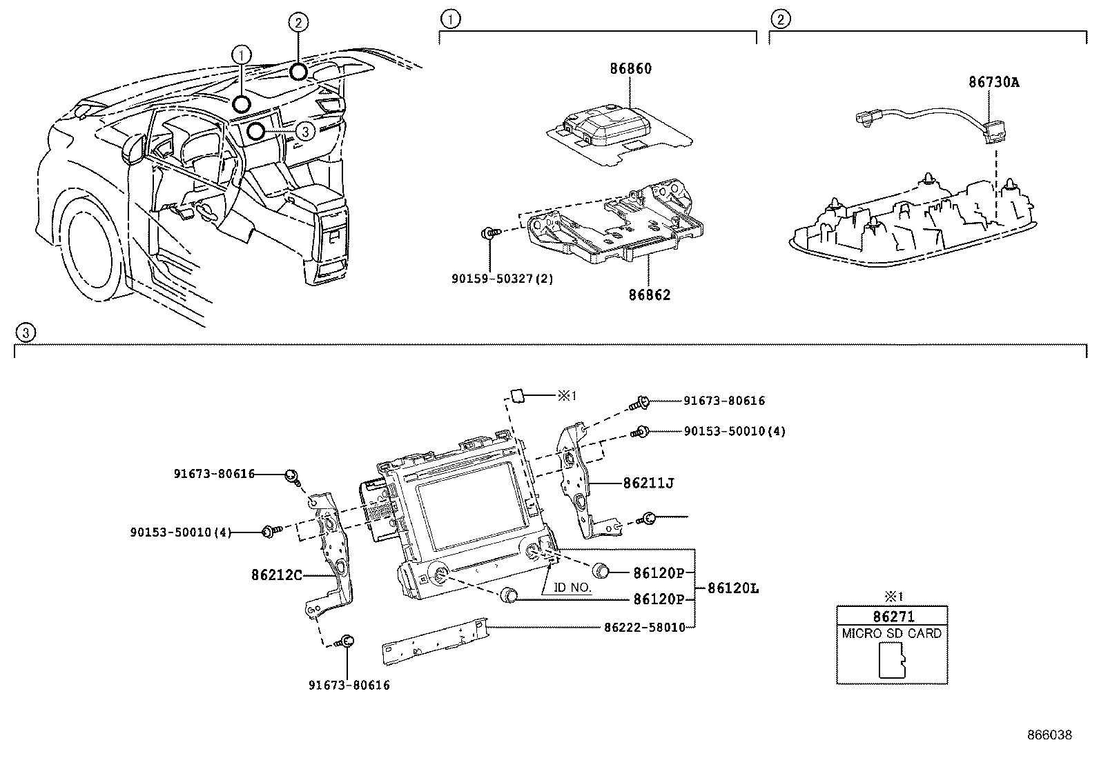 86211-58110 BRACKET, RADIO RECEIVER, NO.1 product image