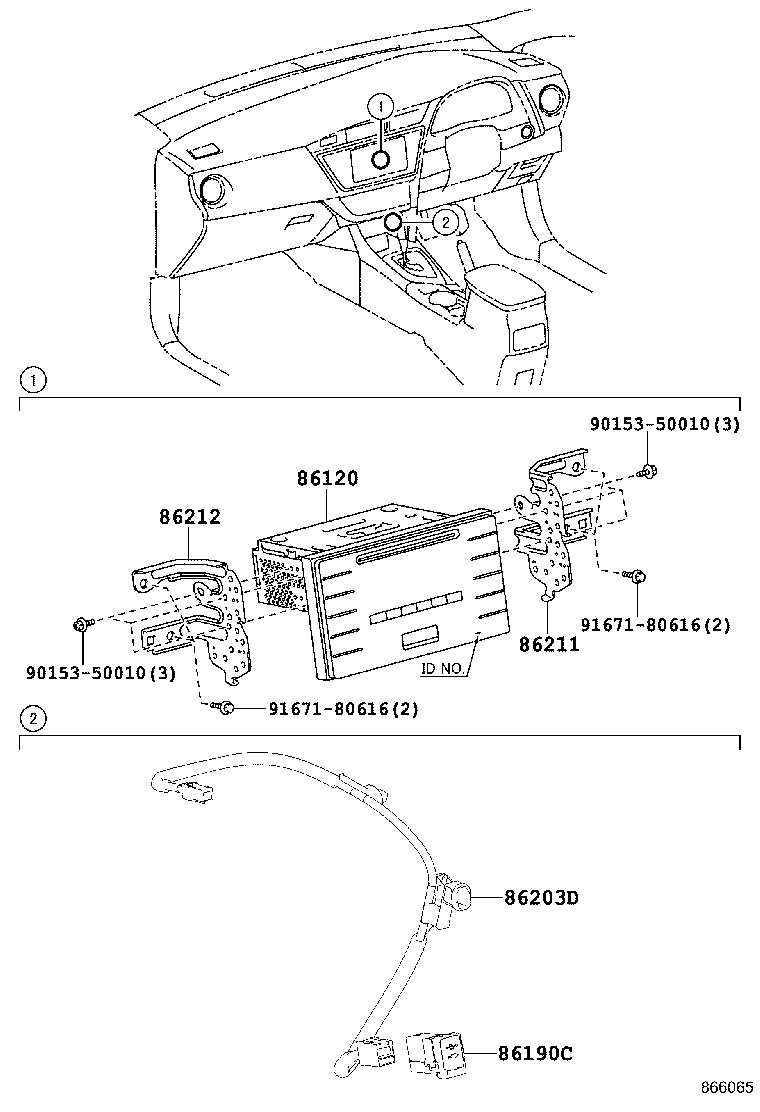 86212-12450 BRACKET, RADIO, NO.2 product image