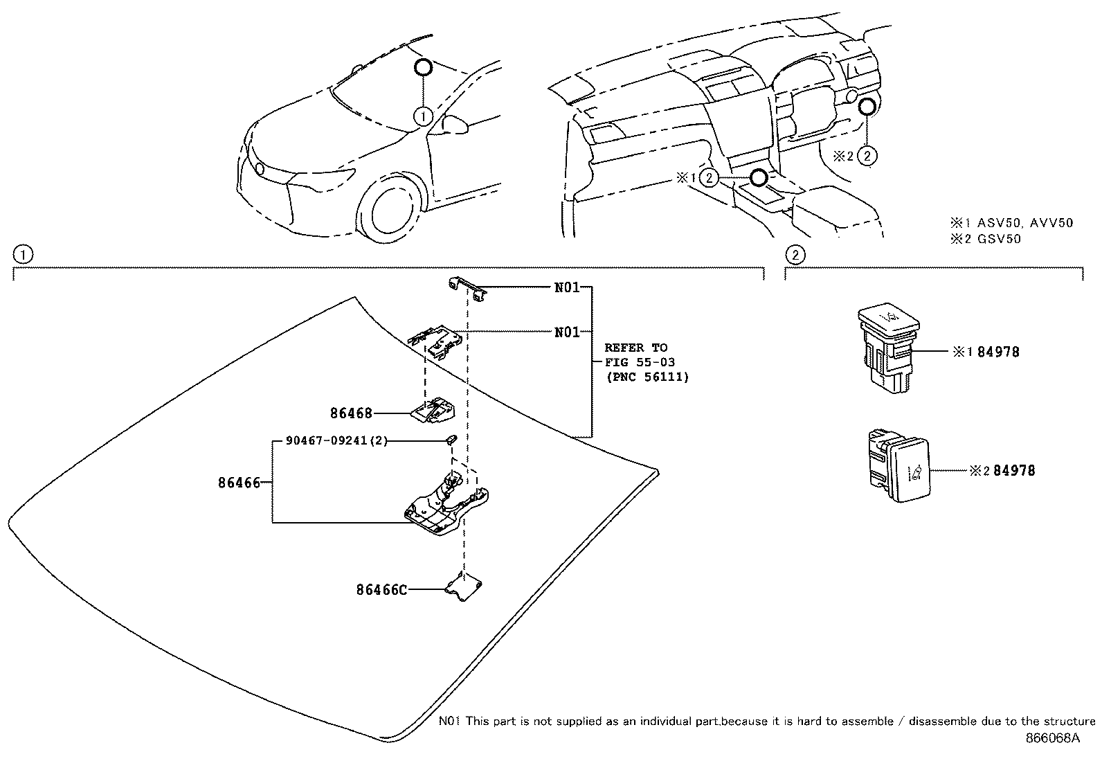 84978-33031 SWITCH, LANE-KEEPING ASSIST MAIN product image