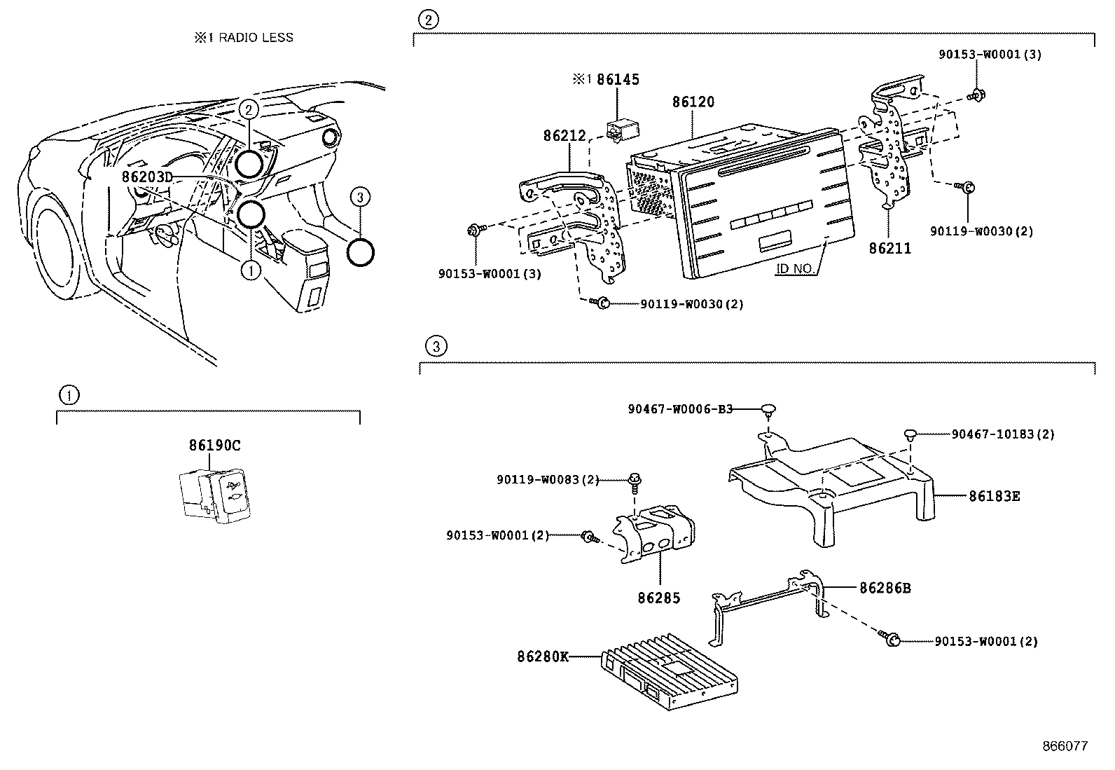 86203-02210 WIRE, STEREO COMPONENT, NO.1 product image