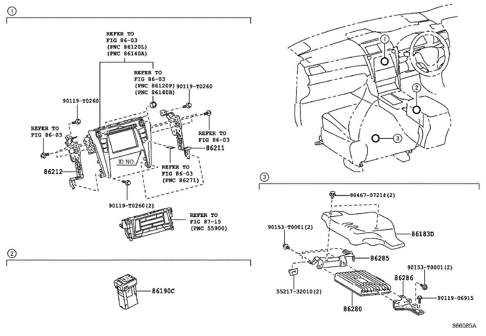 86285-06070 BRACKET, AMPLIFIER, NO.1 product image