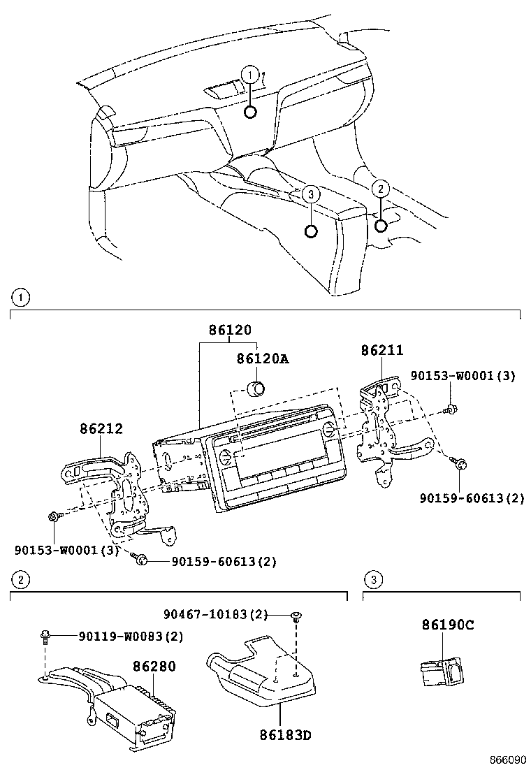 86190-05010 ADAPTER ASSY, STEREO JACK, NO.1 product image