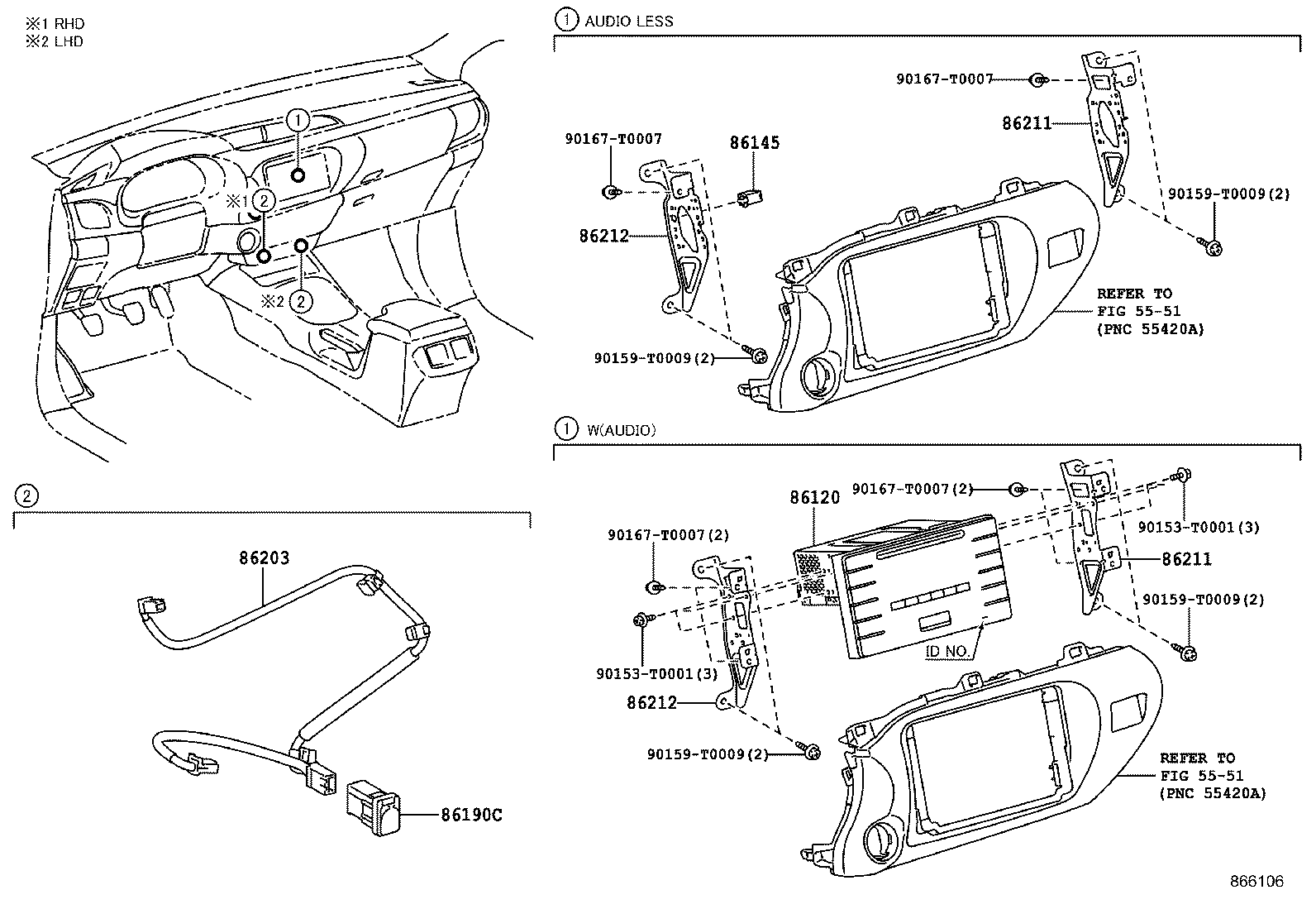 86212-KK030 BRACKET, RADIO, NO.2 product image