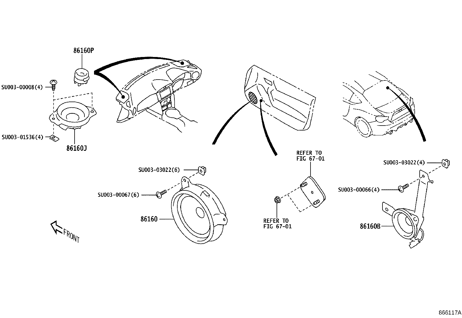 SU003-05967 SPEAKER ASSY, REAR product image