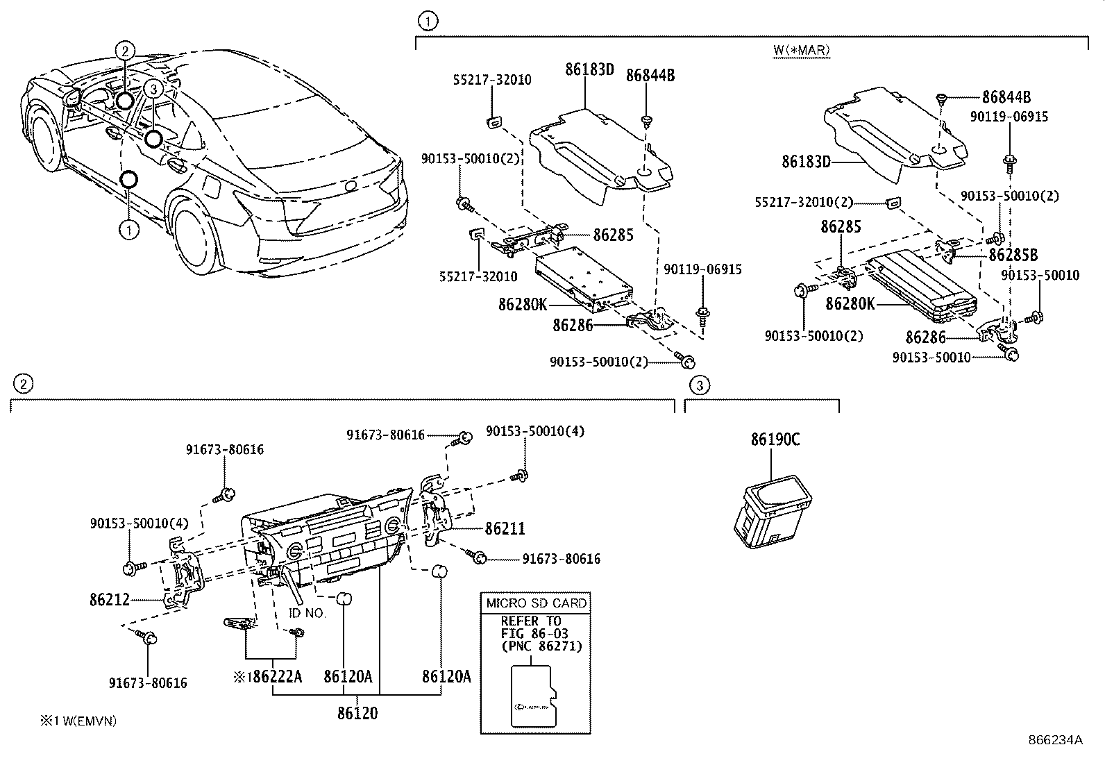 Toyota 86190-0E100 ADAPTER ASSY, STEREO JACK, NO.1
