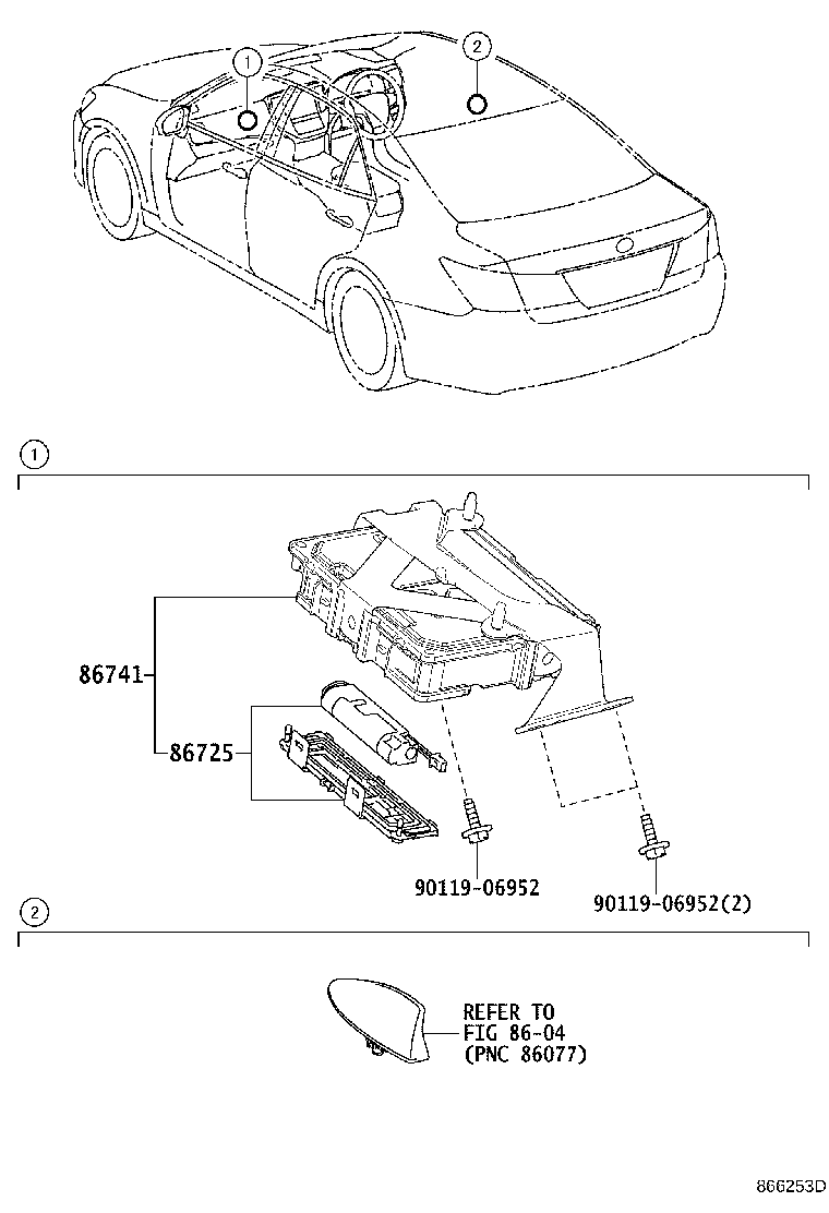 86719-30460 BRACKET, TELEPHONE NO.2 product image