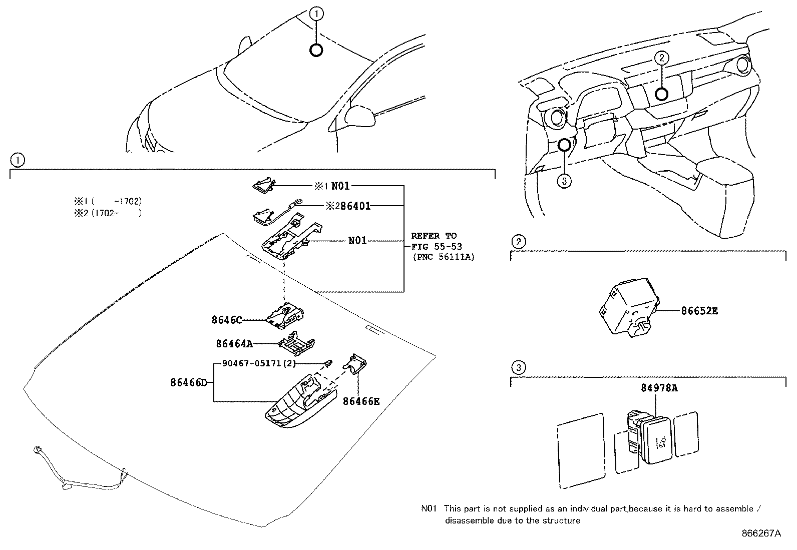 Toyota 84978-0R020 SWITCH, LANE-KEEPING ASSIST MAIN