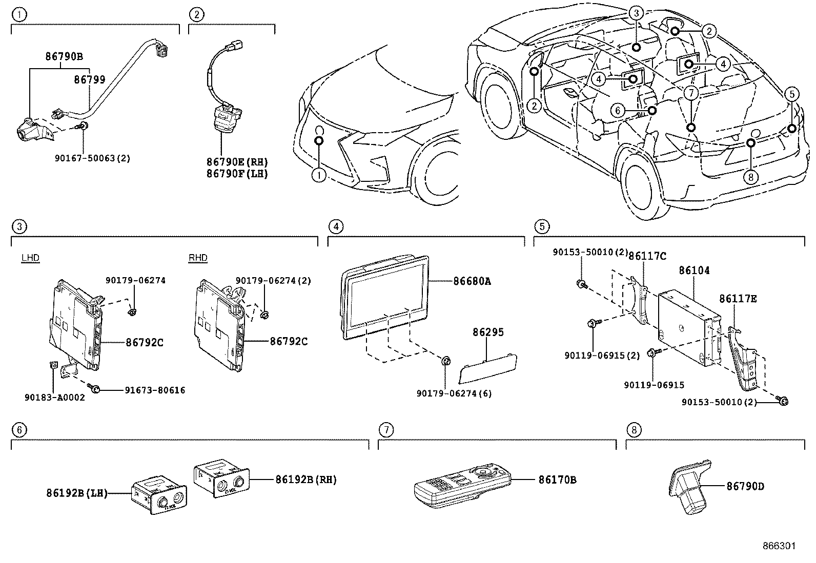 86170-48080 SWITCH & VOLUME ASSY, TELEVISION product image