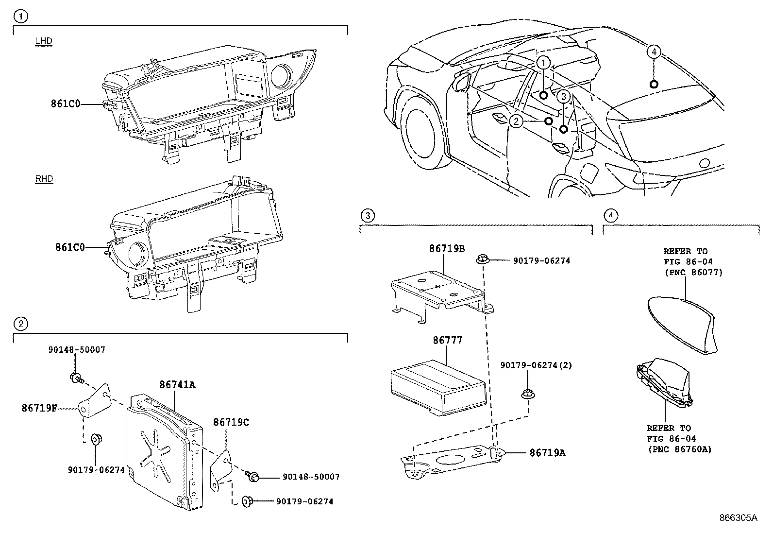 86719-78040 BRACKET, TELEPHONE NO.2 product image