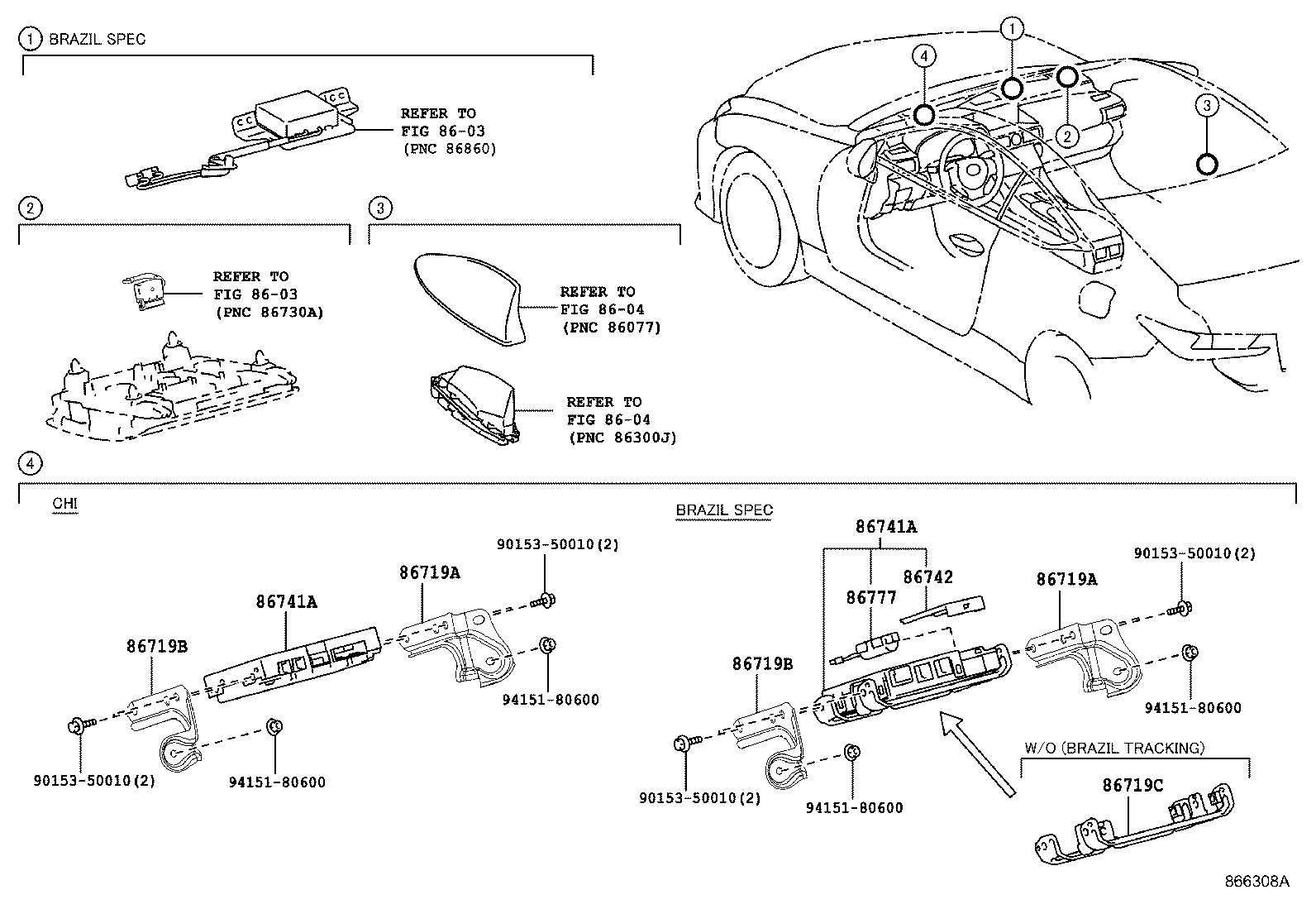 86719-24110 BRACKET, TELEPHONE NO.2 product image