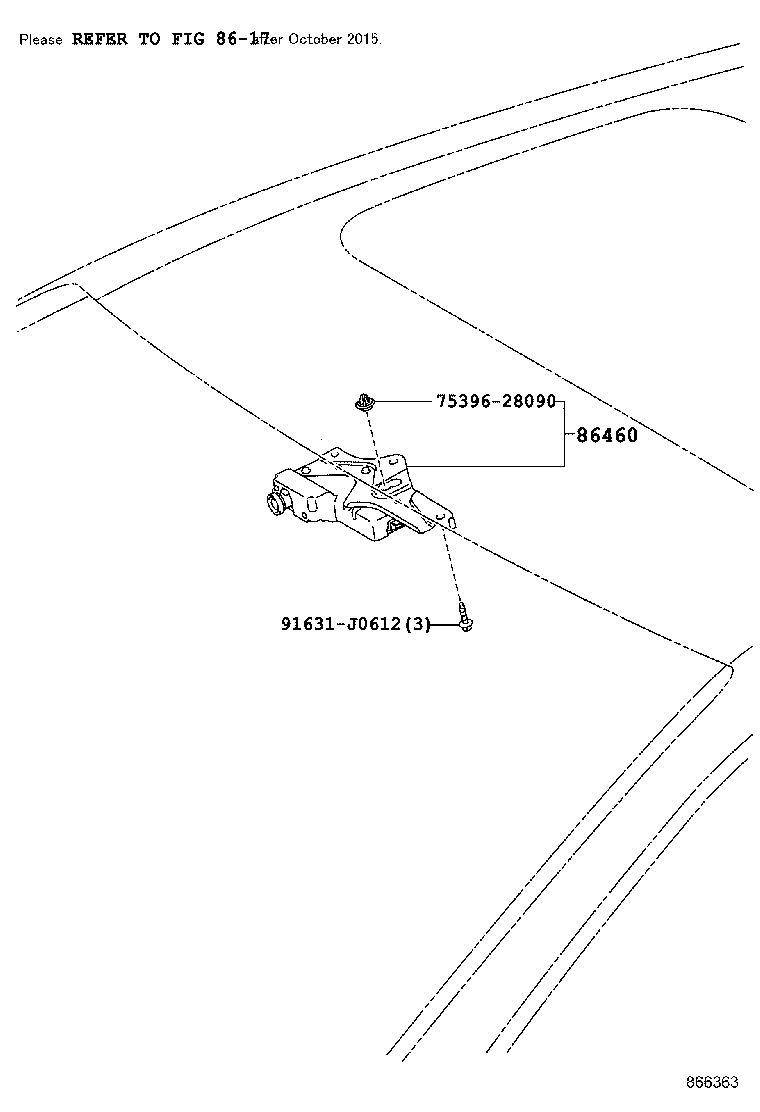86460-30050 SENSOR ASSY, LANE RECOGNITION CAMERA product image