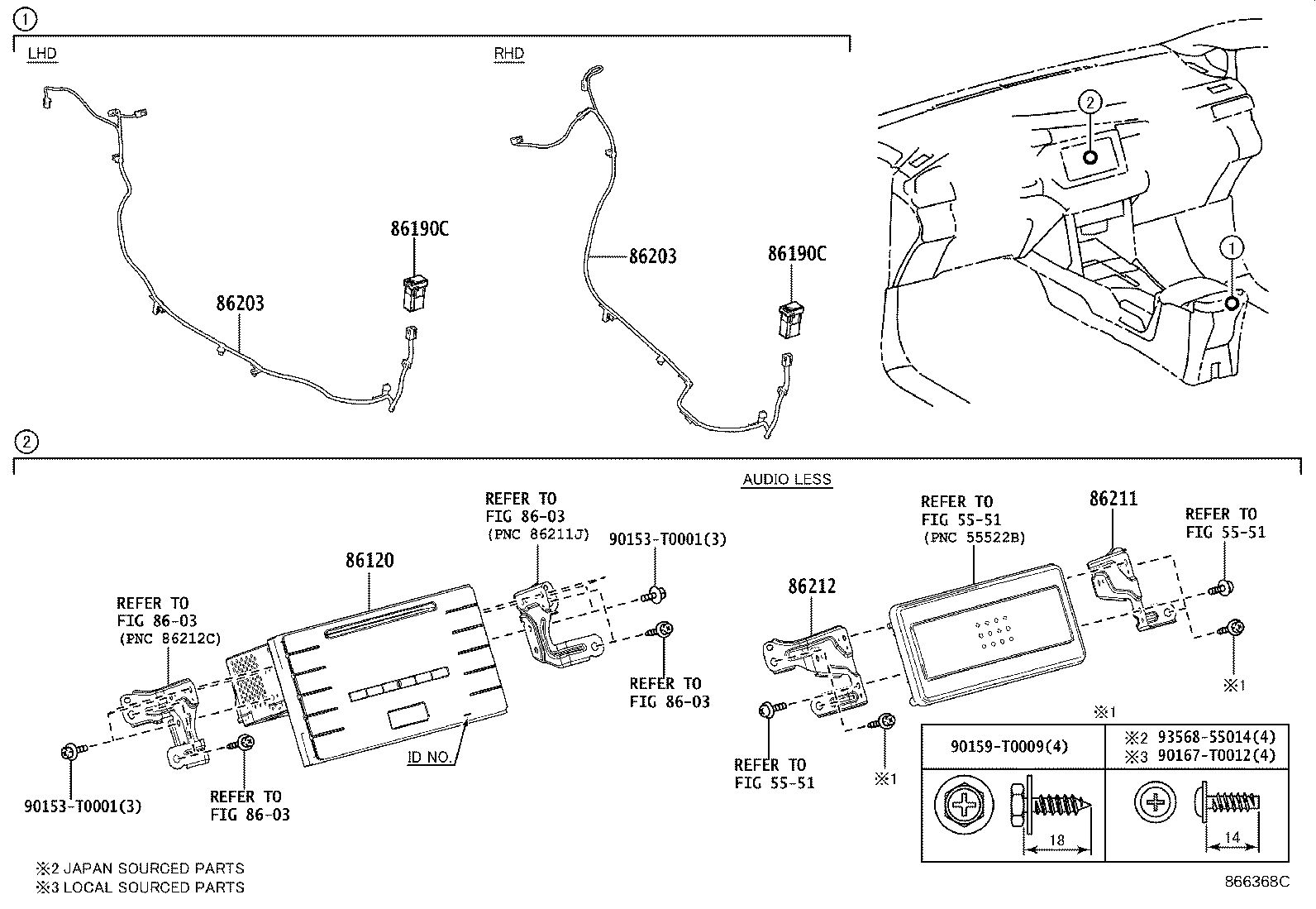 86212-KK010 BRACKET, RADIO, NO.2 product image