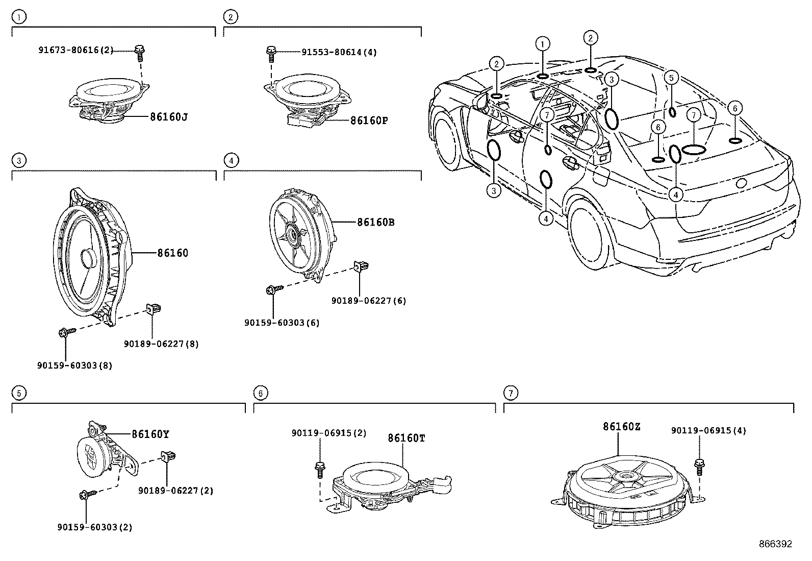 86150-30560 SPEAKER ASSY, W/BOX, NO.2 product image
