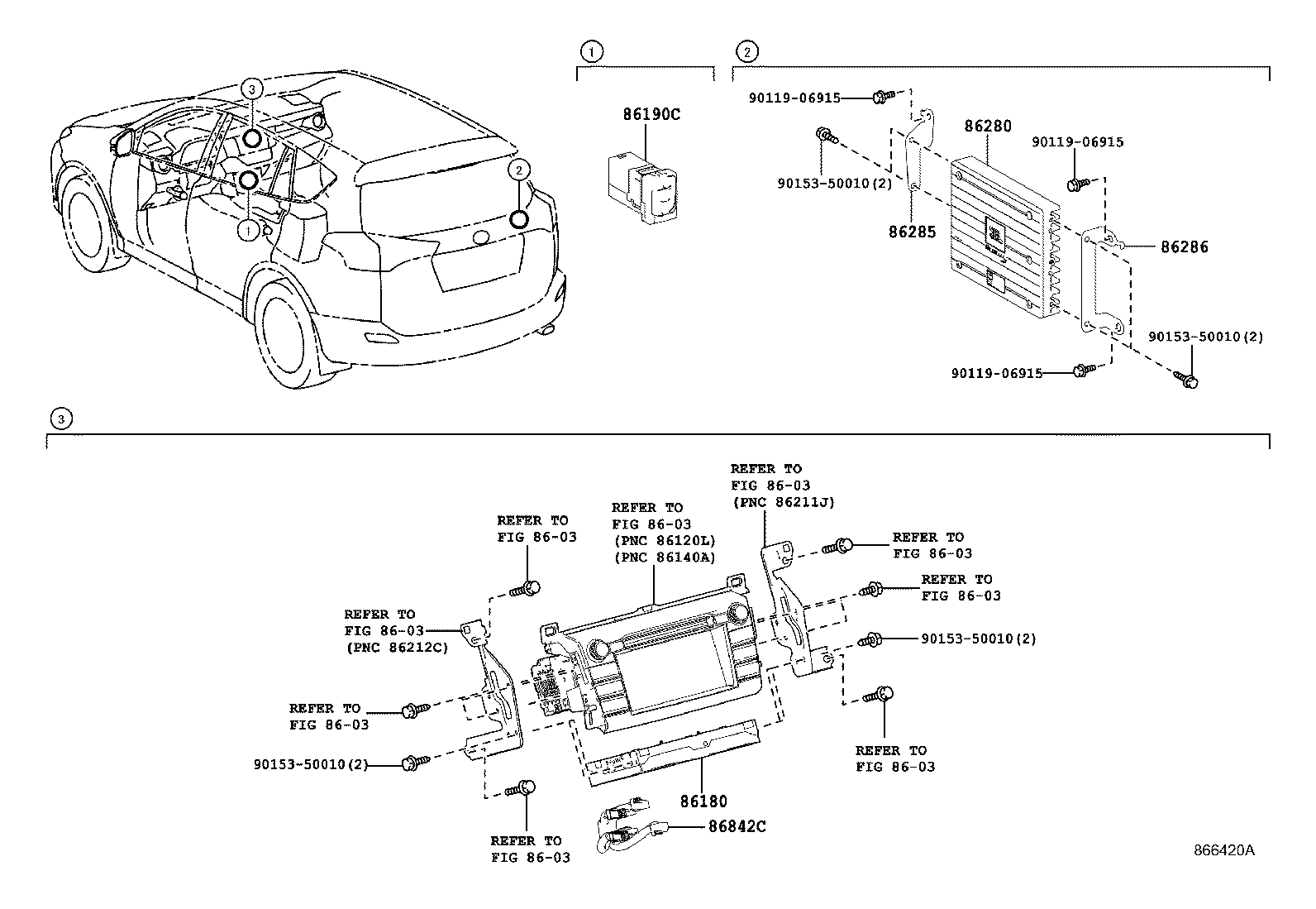 86120-42380 RECEIVER ASSY, RADIO product image