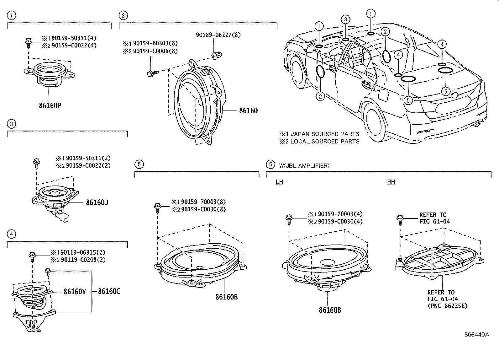86160-06800 SPEAKER ASSY, REAR product image