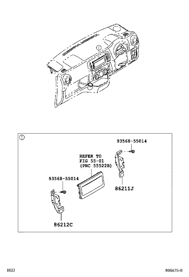86211-B1110 BRACKET, RADIO RECEIVER, NO.1 product image