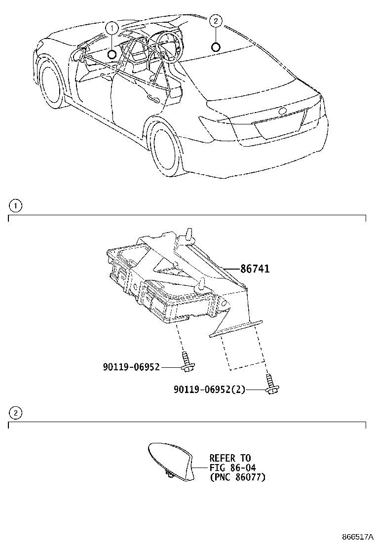 86719-30460 BRACKET, TELEPHONE NO.2 product image