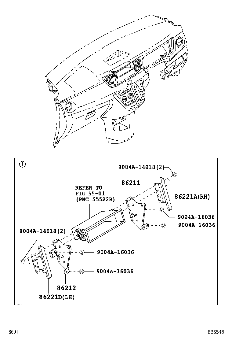 86212-BZ280 BRACKET, RADIO, NO.2 product image