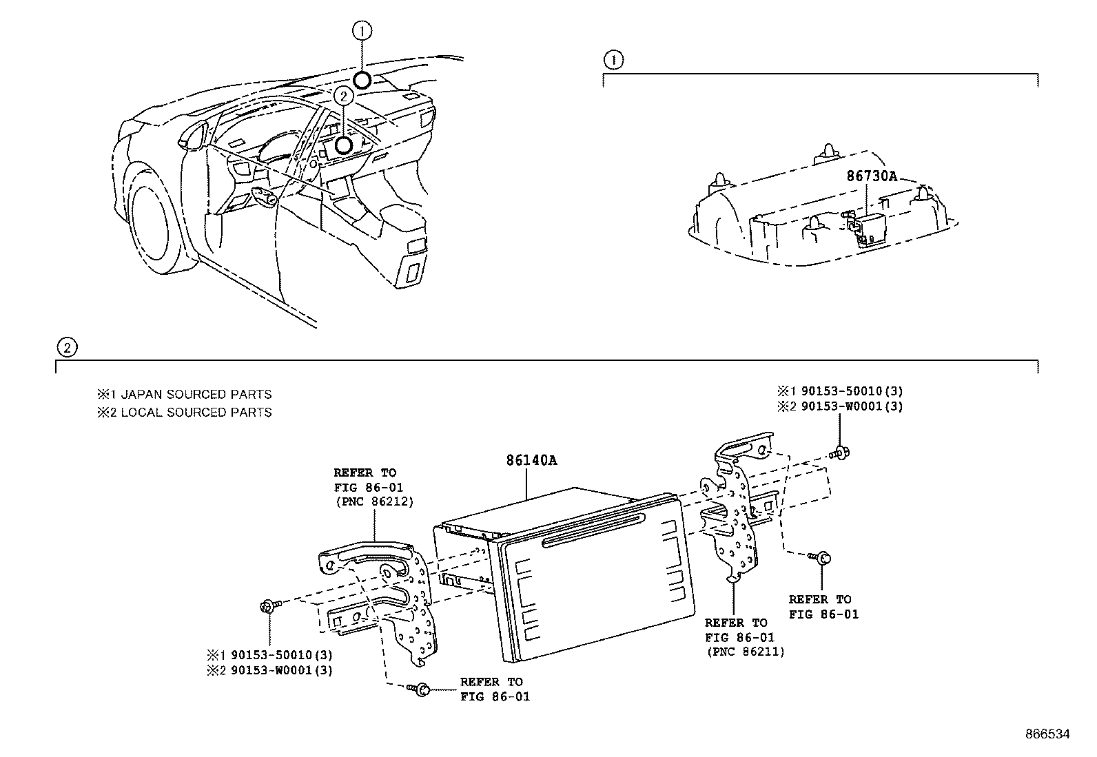86140-02260 RECEIVER ASSY, RADIO & DISPLAY product image