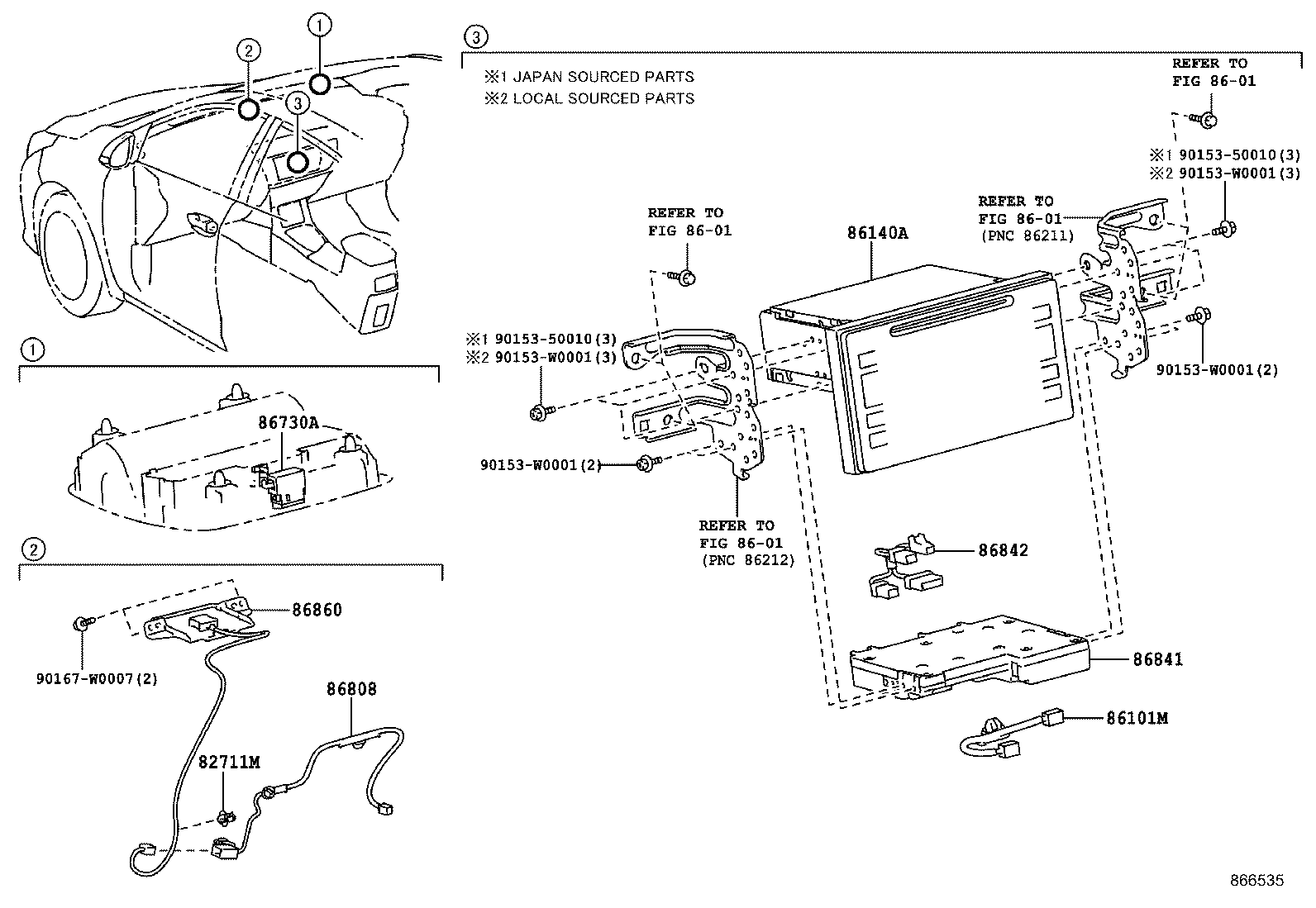 86860-02011 ANTENNA ASSY, NAVIGATION product image