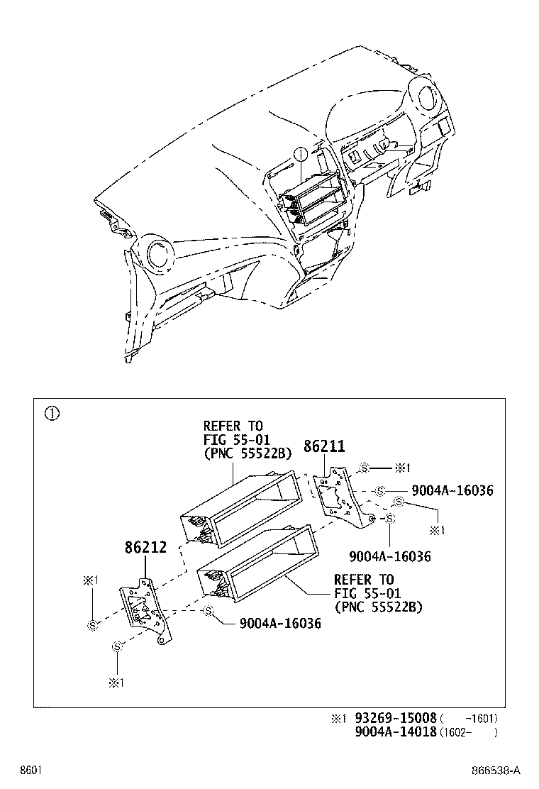 86212-BZ170 BRACKET, RADIO, NO.2 product image