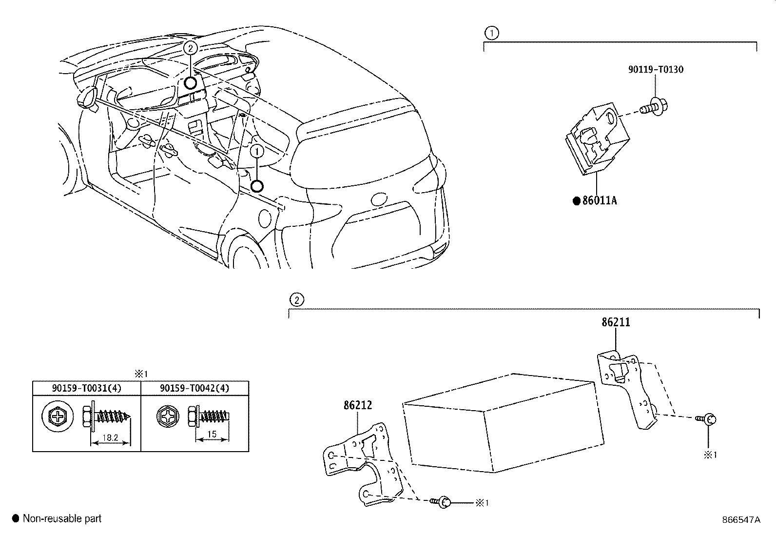 86212-0D220 BRACKET, RADIO, NO.2 product image