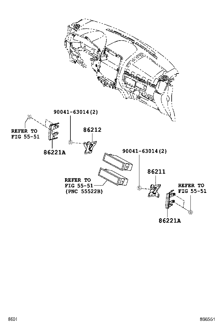 86211-B4020 BRACKET, RADIO, NO.1 product image