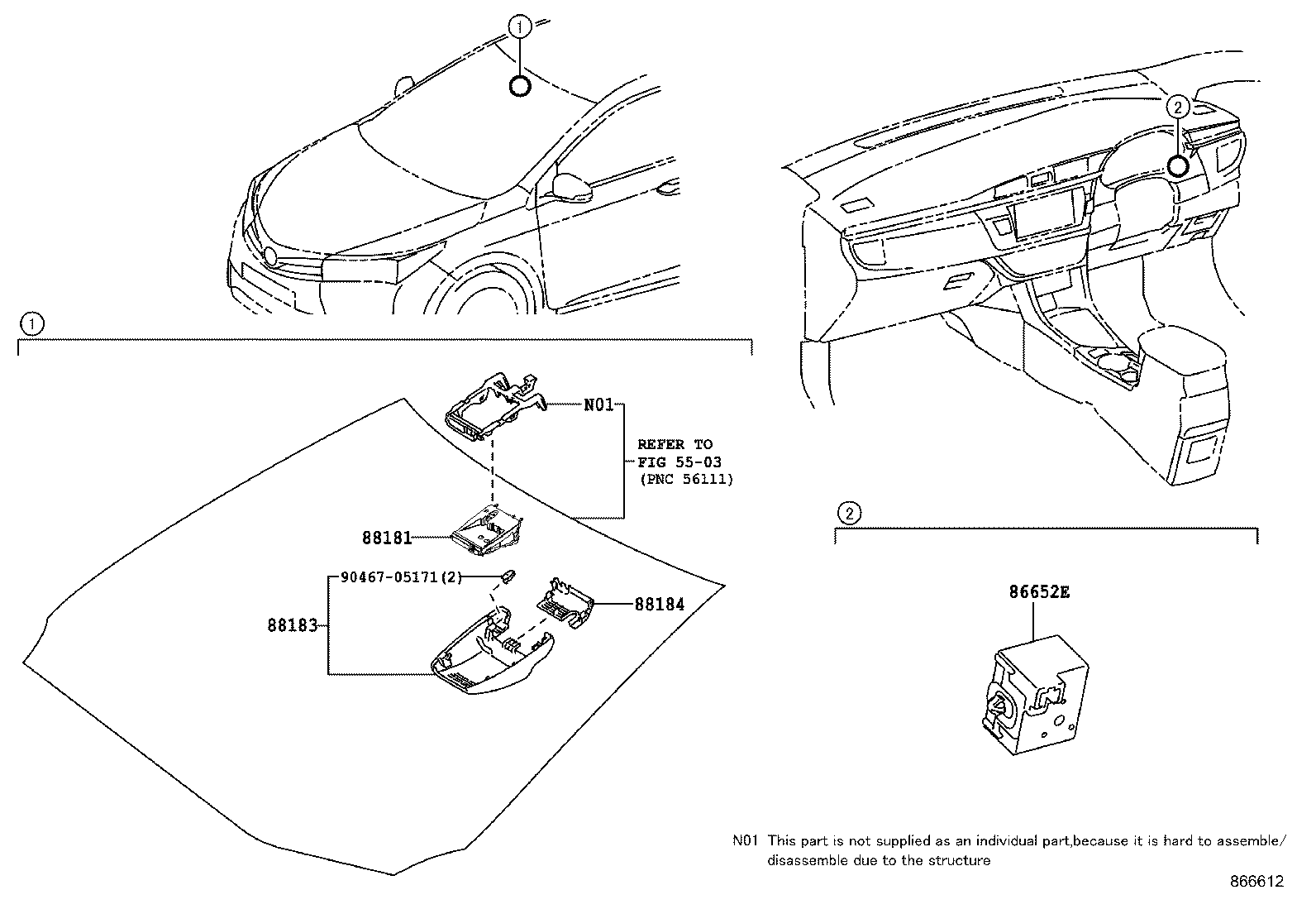 88181-02040 SENSOR, PRE-COLLISION CITY product image