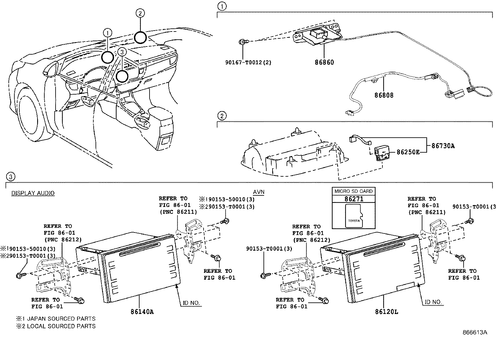 86808-02090 CORD SUB-ASSY, NAVIGATION ANTENNA, NO.1 product image