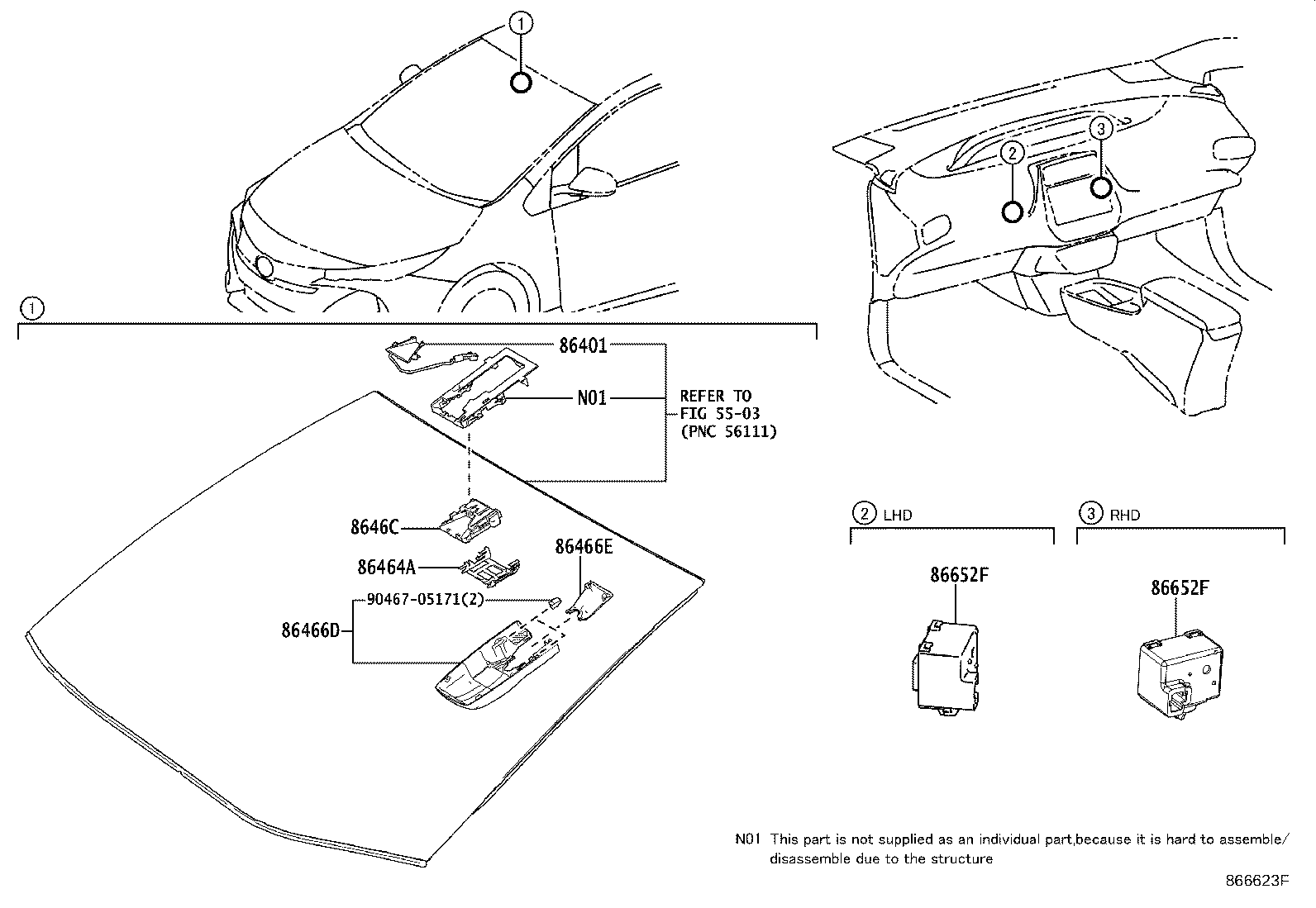 8646C-47110 CAMERA, FORWARD RECOGNITION product image