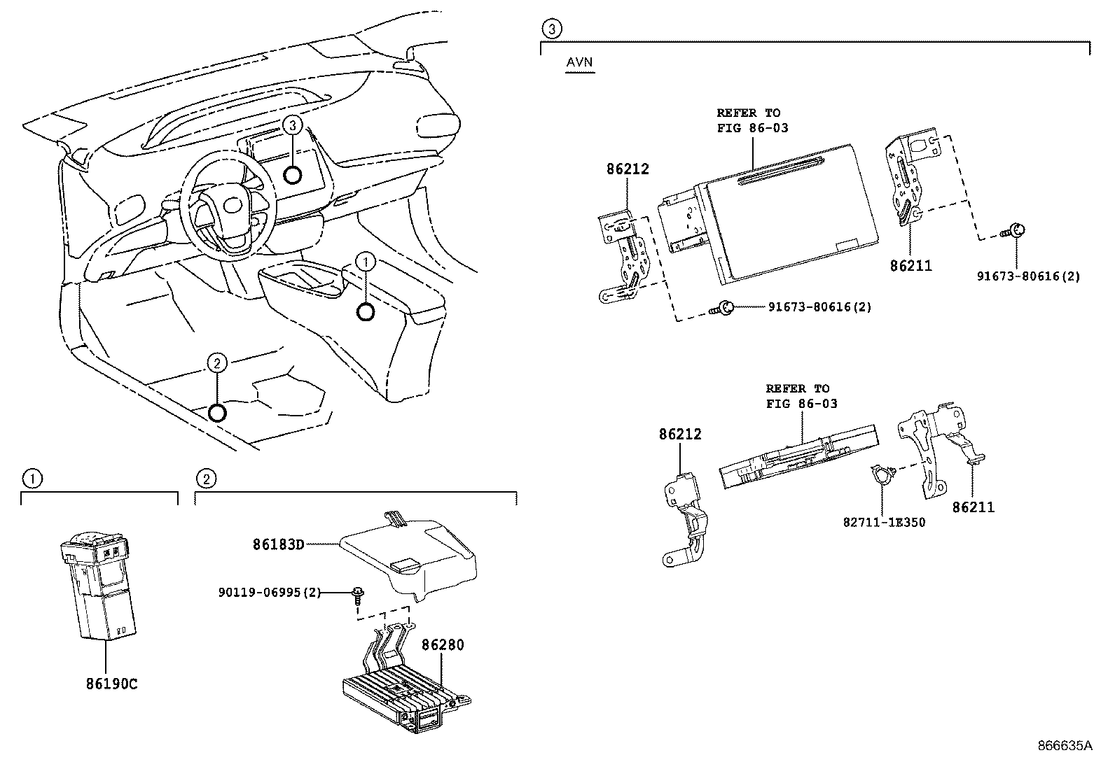 86212-47160 BRACKET, RADIO, NO.2 product image