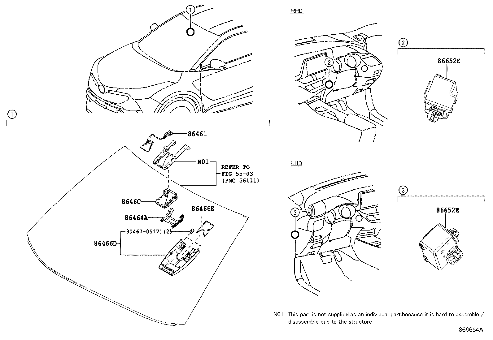 86464-F4010 LATCH, FORWARD RECOGNITION product image