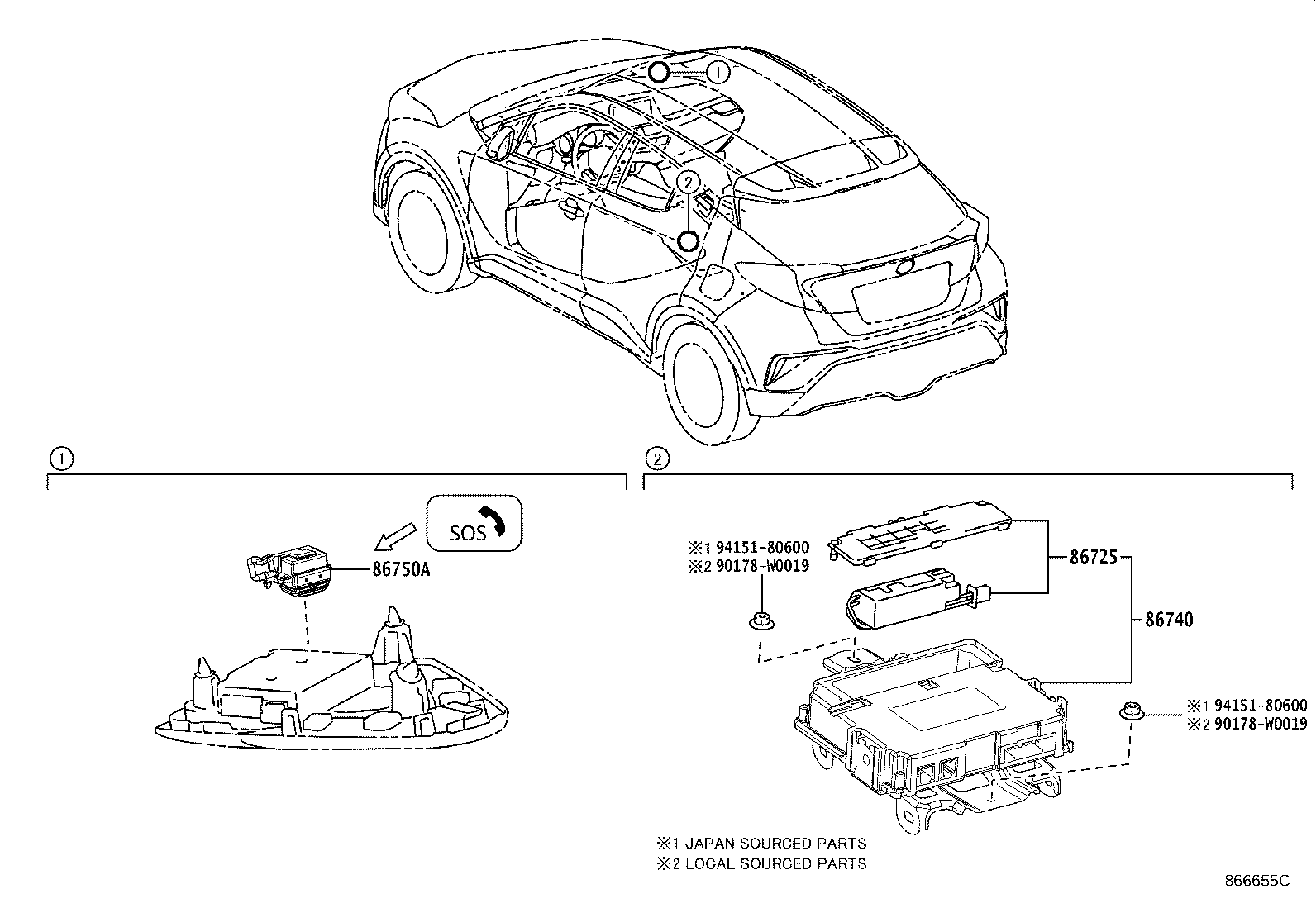 Toyota 86719-F4080 BRACKET, TELEPHONE NO.1