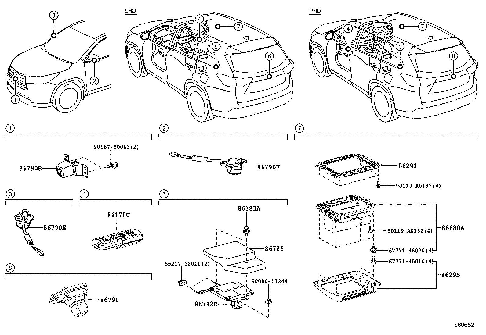 86291-0E010 BRACKET, TELEVISION product image