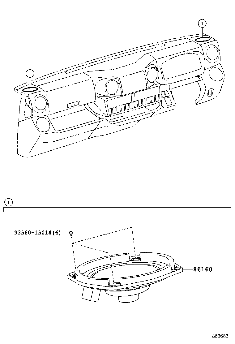 86160-37090 SPEAKER ASSY, FRONT NO.1 product image
