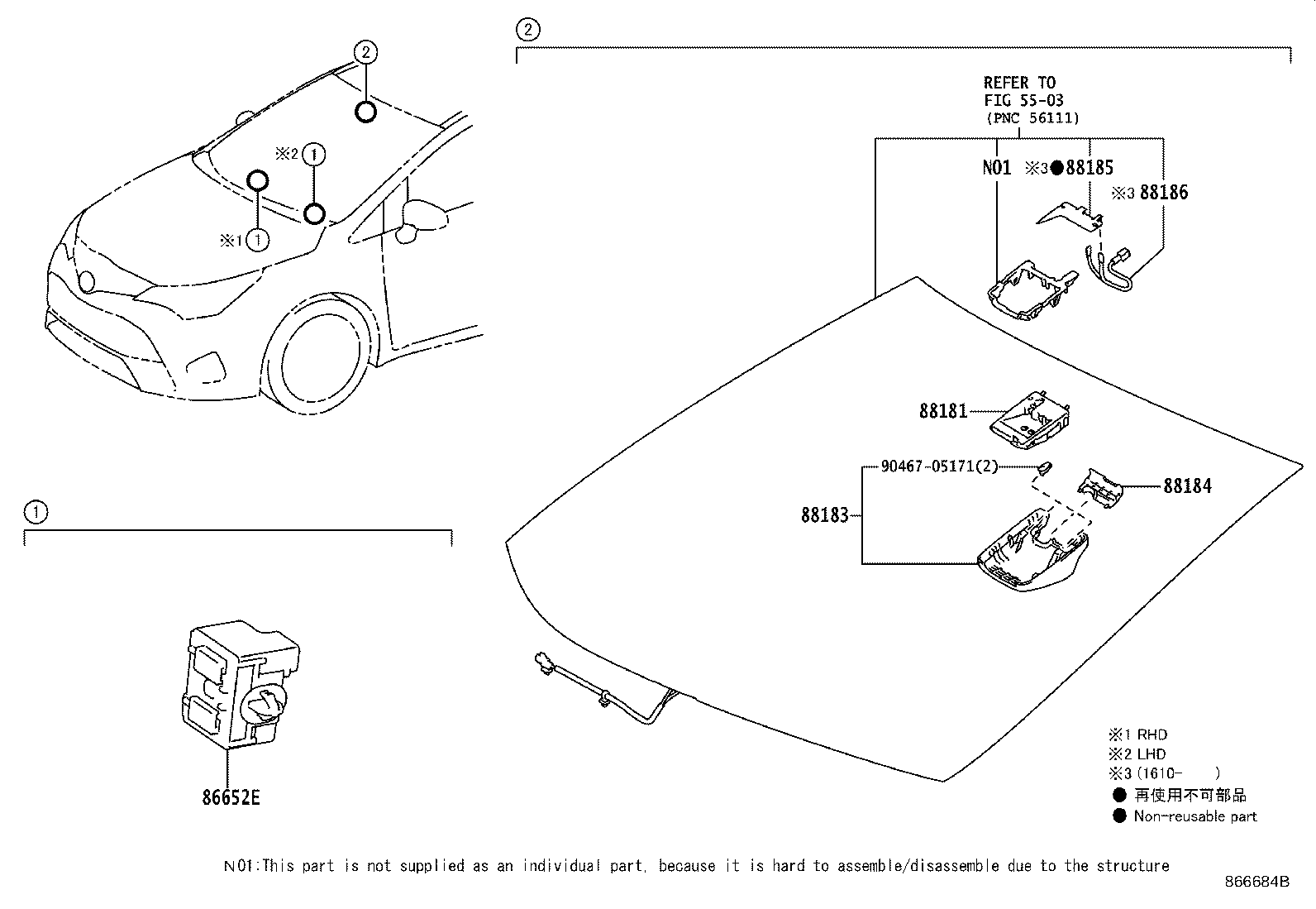 88181-05010 SENSOR, PRE-COLLISION CITY product image