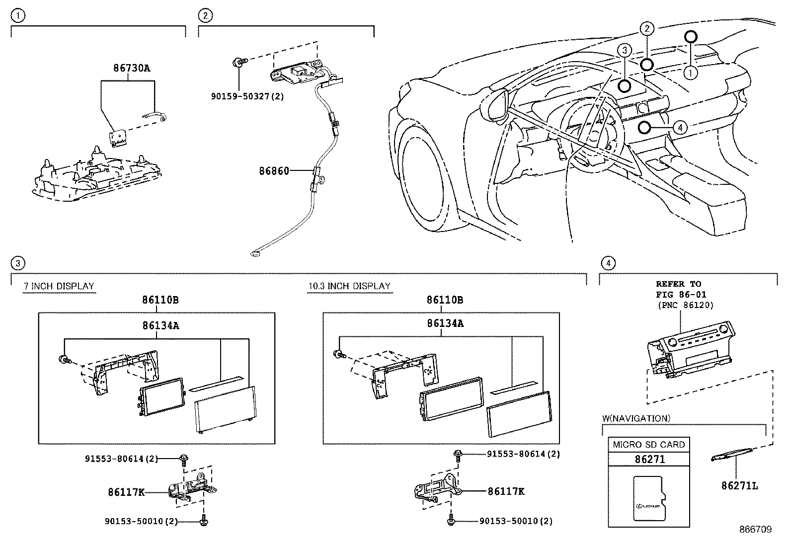 86110-53390 MULTI-DISPLAY ASSY product image