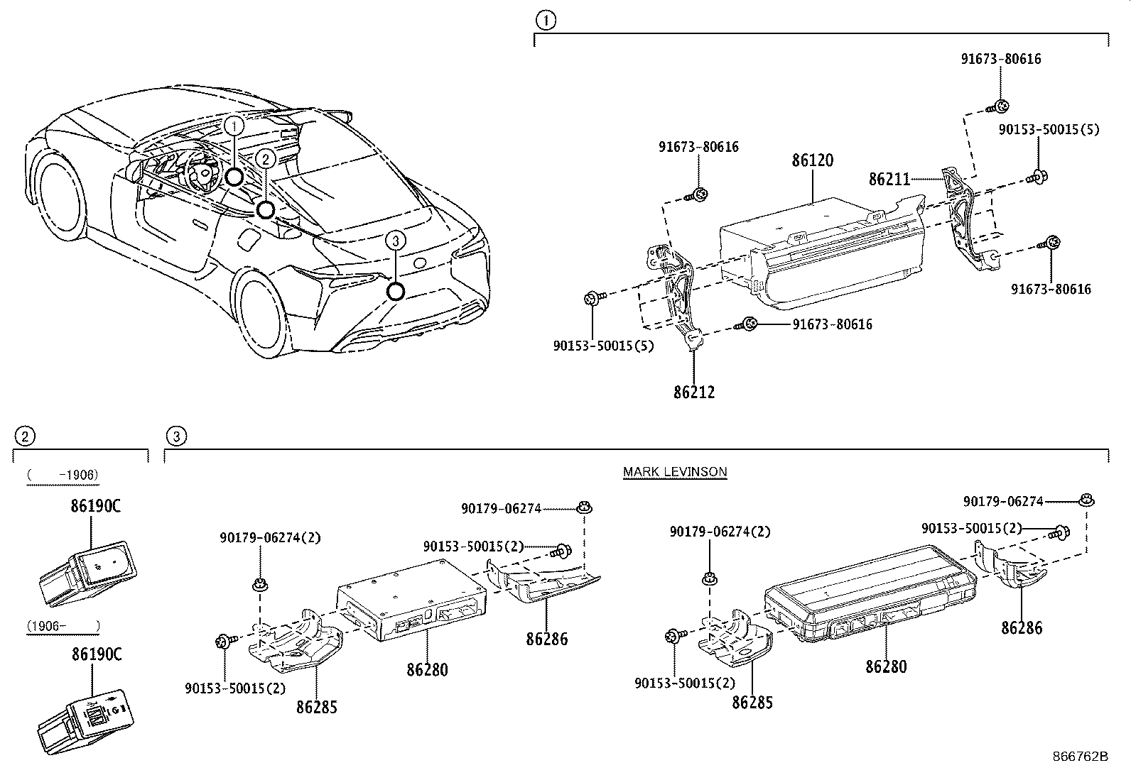 Toyota 86286-11020 BRACKET, AMPLIFIER, NO.2