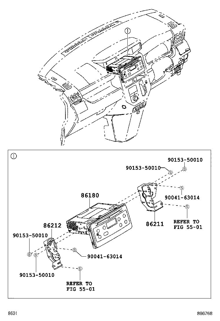 86211-B1120 BRACKET, RADIO, NO.1 product image