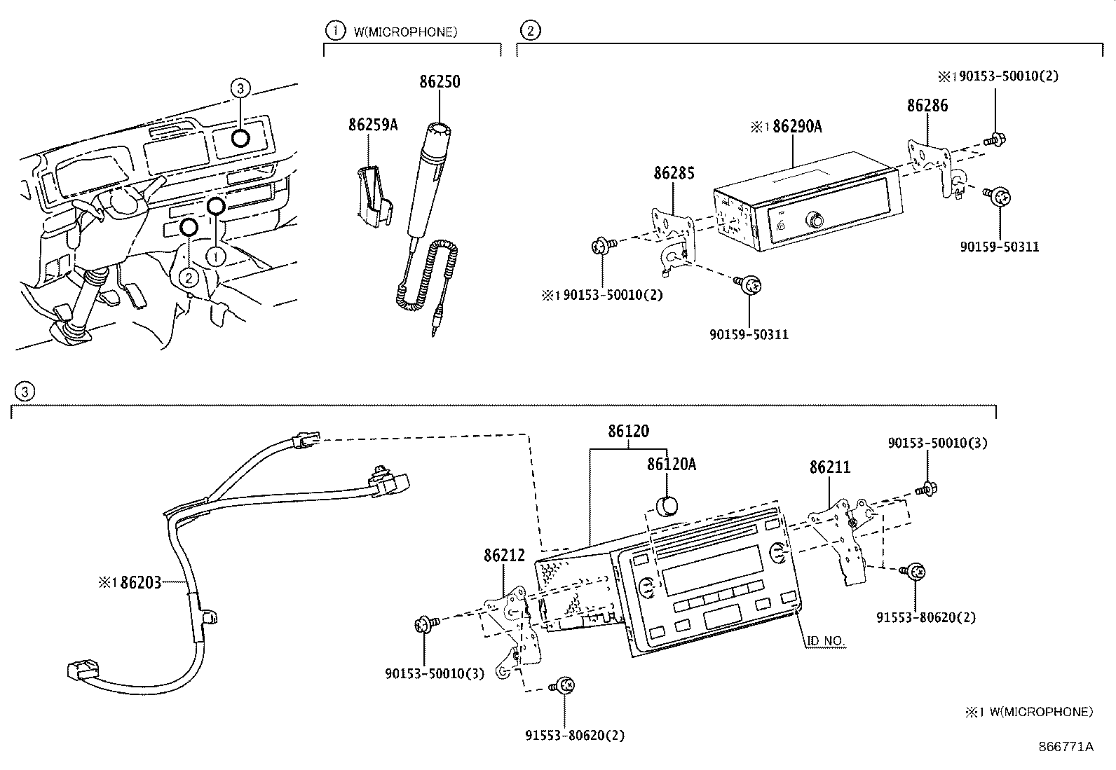 86212-36060 BRACKET, RADIO, NO.2 product image