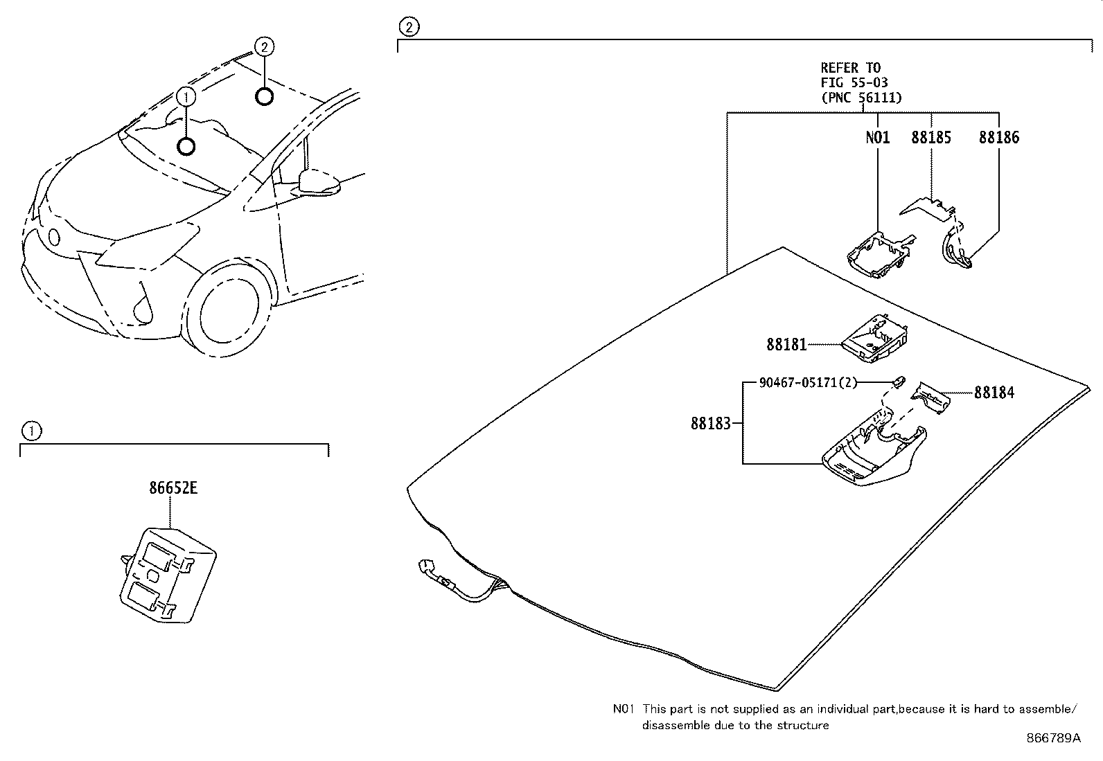 88186-52040 WIRE, PRE-COLLISION CITY HEATER product image