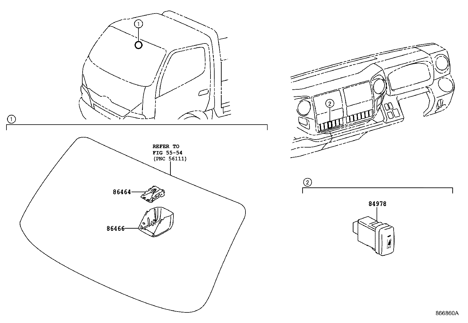 86466-37010 COVER, LANE DEPARTURE WARNING CAMERA, NO.1 product image