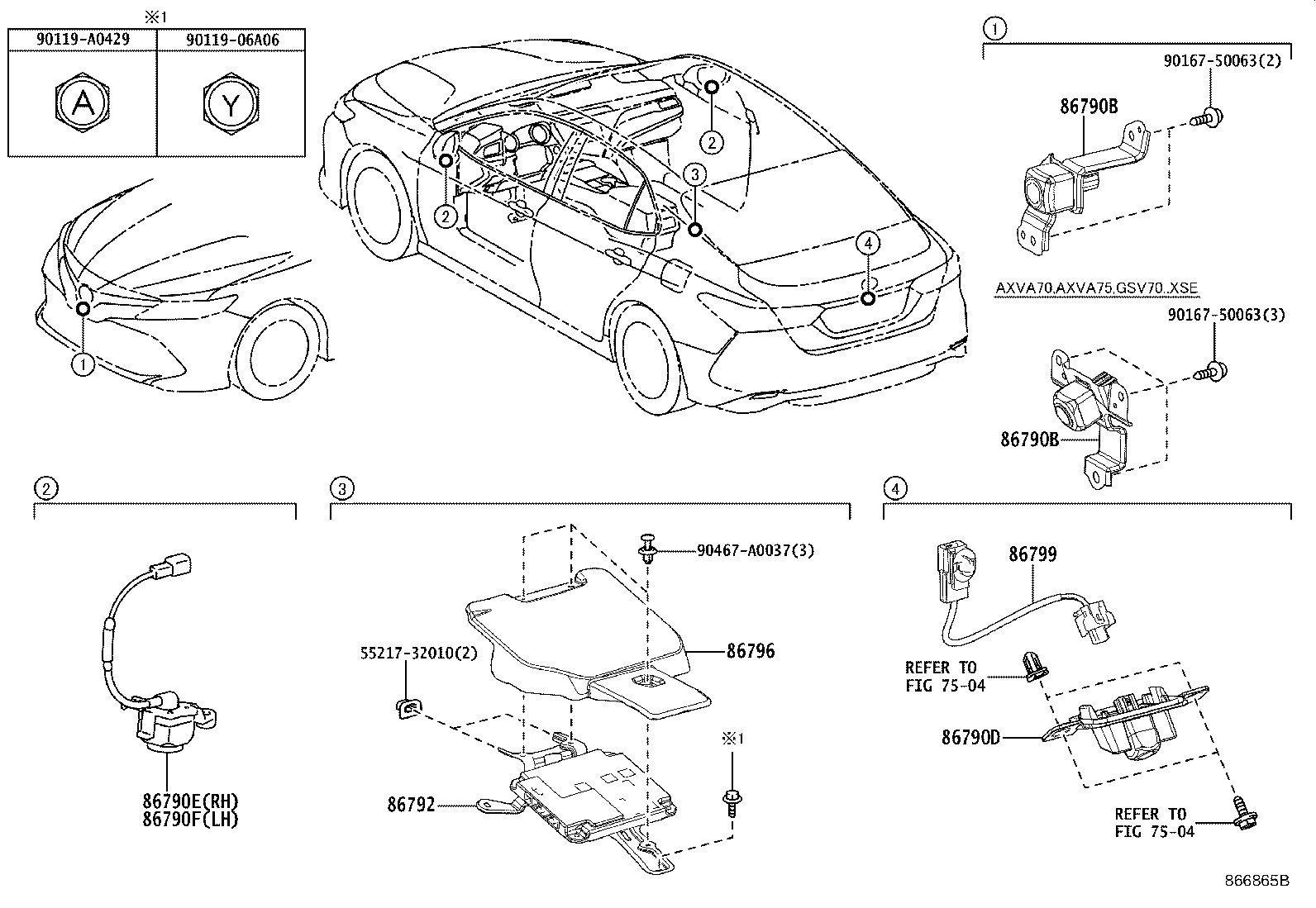 Toyota 86790-06170 CAMERA ASSY, TELEVISION, RR