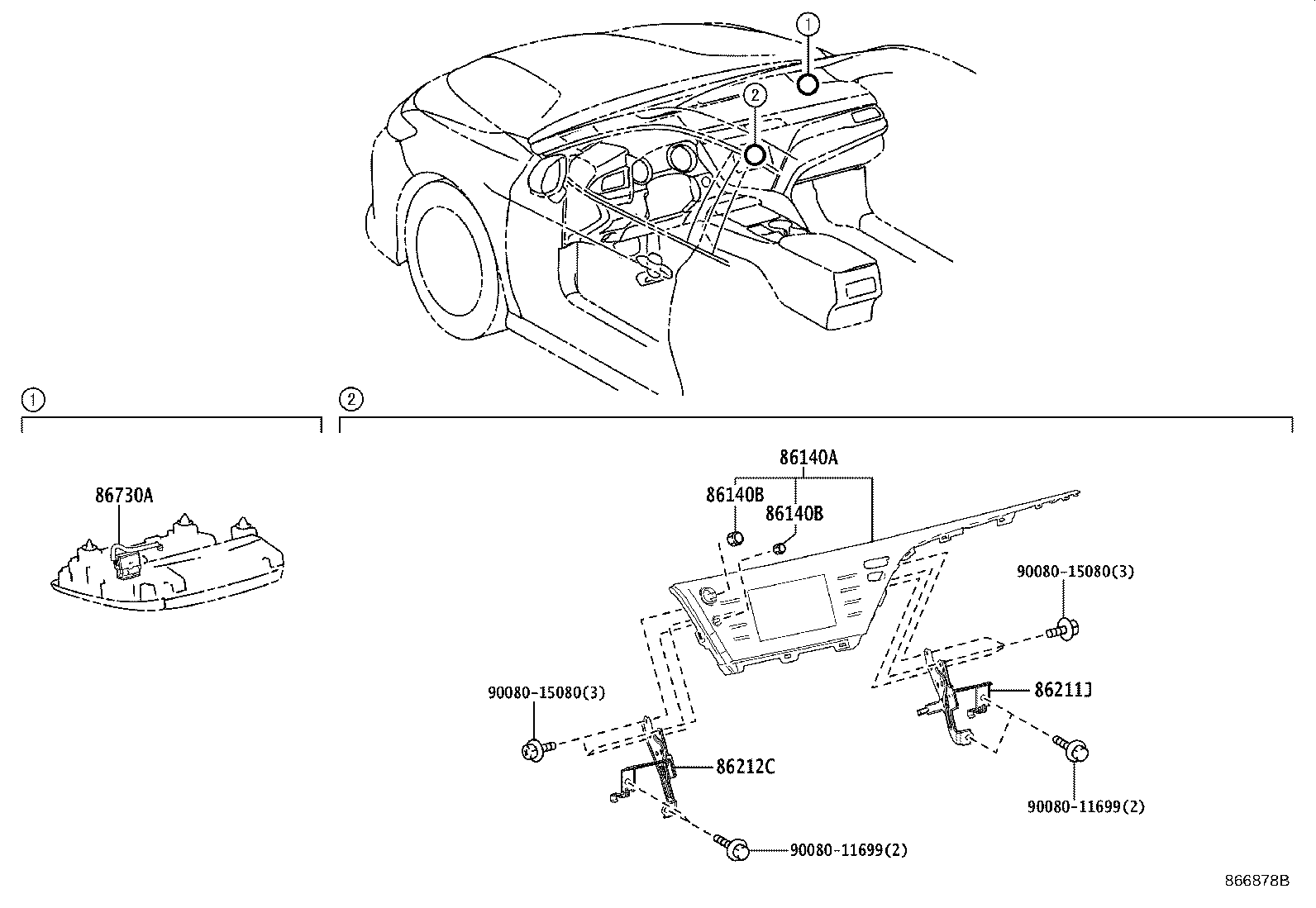 Toyota 86140-06B40 RECEIVER ASSY, RADIO & DISPLAY