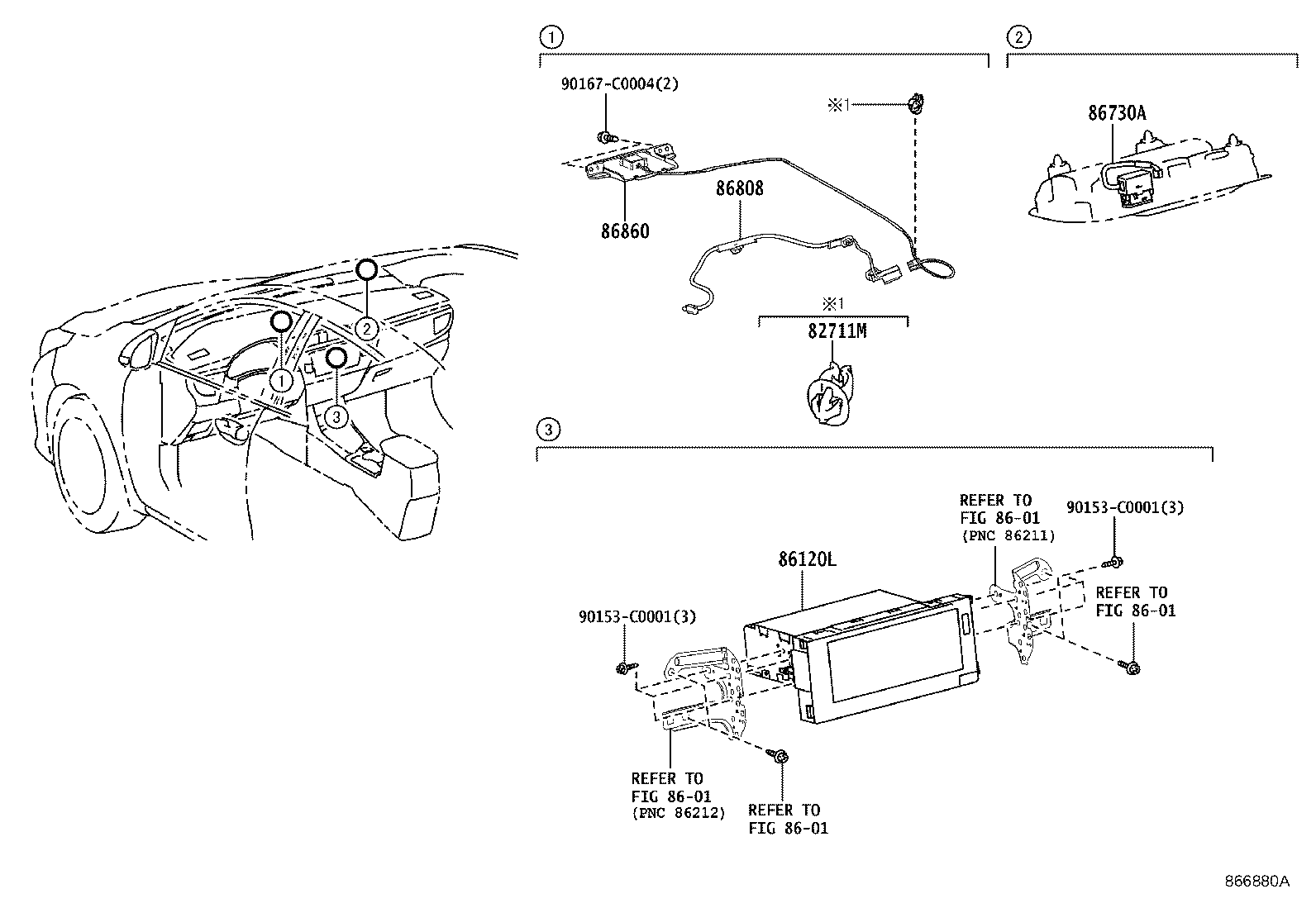 86860-02060 ANTENNA ASSY, NAVIGATION product image