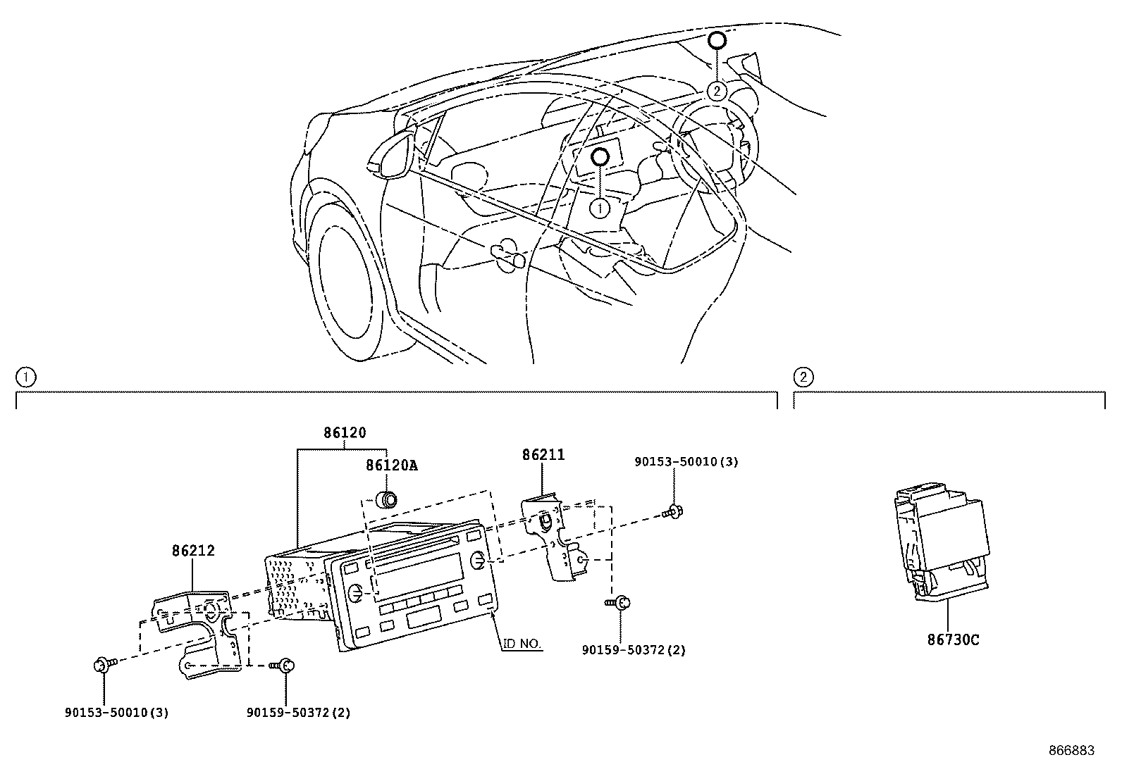 86212-52260 BRACKET, RADIO, NO.2 product image