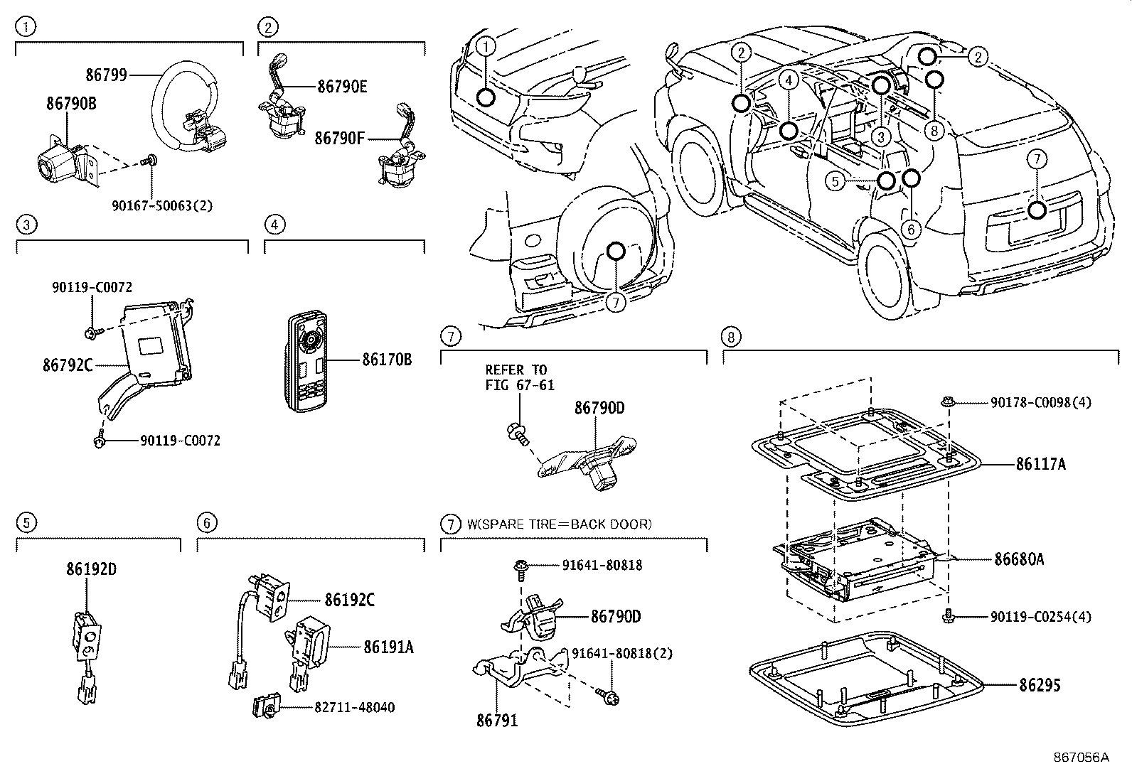 86117-0G010 BRACKET, TELEVISION DISPLAY, A product image