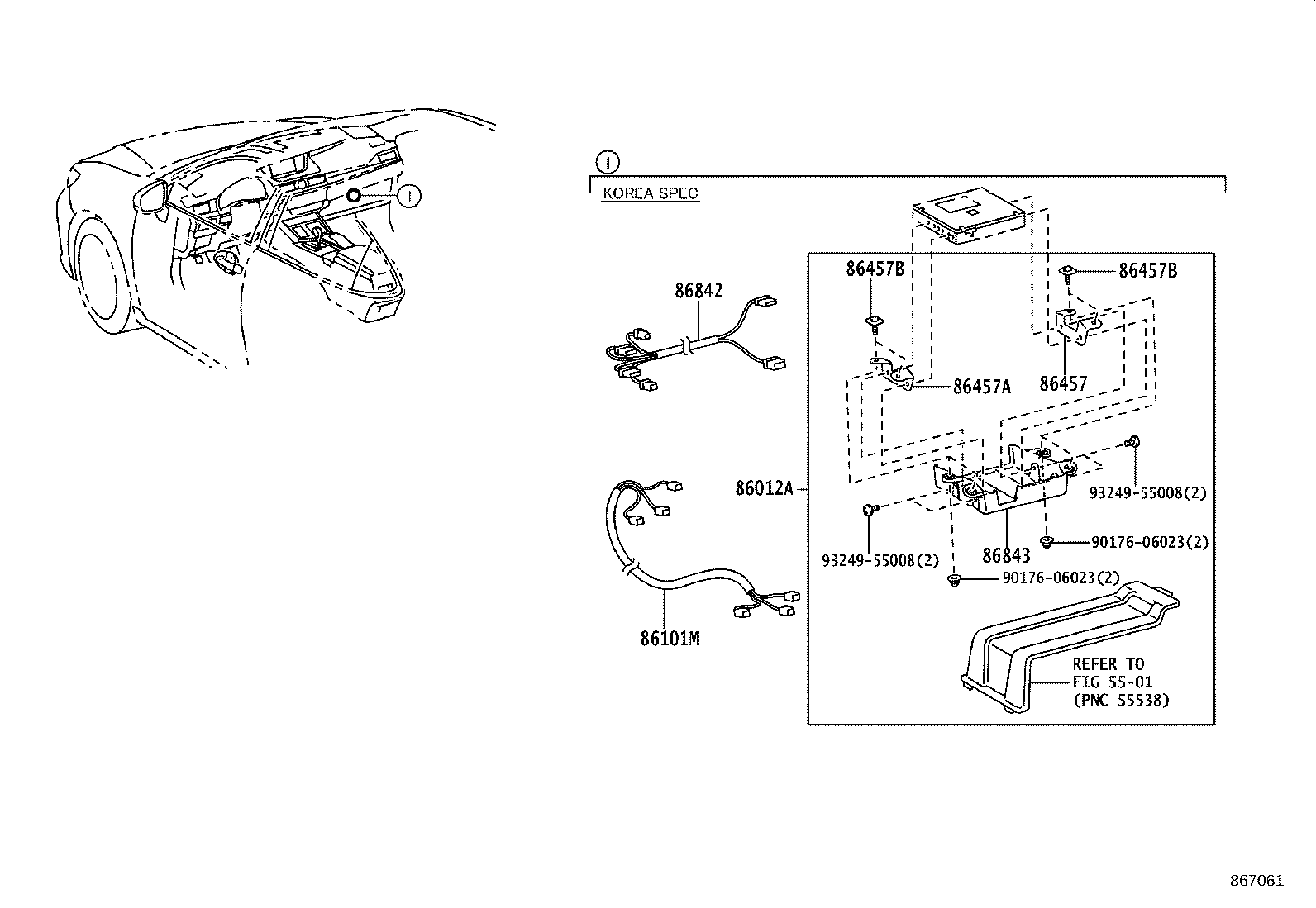 86456-33010 COVER, NAVIGATION COMPUTER product image