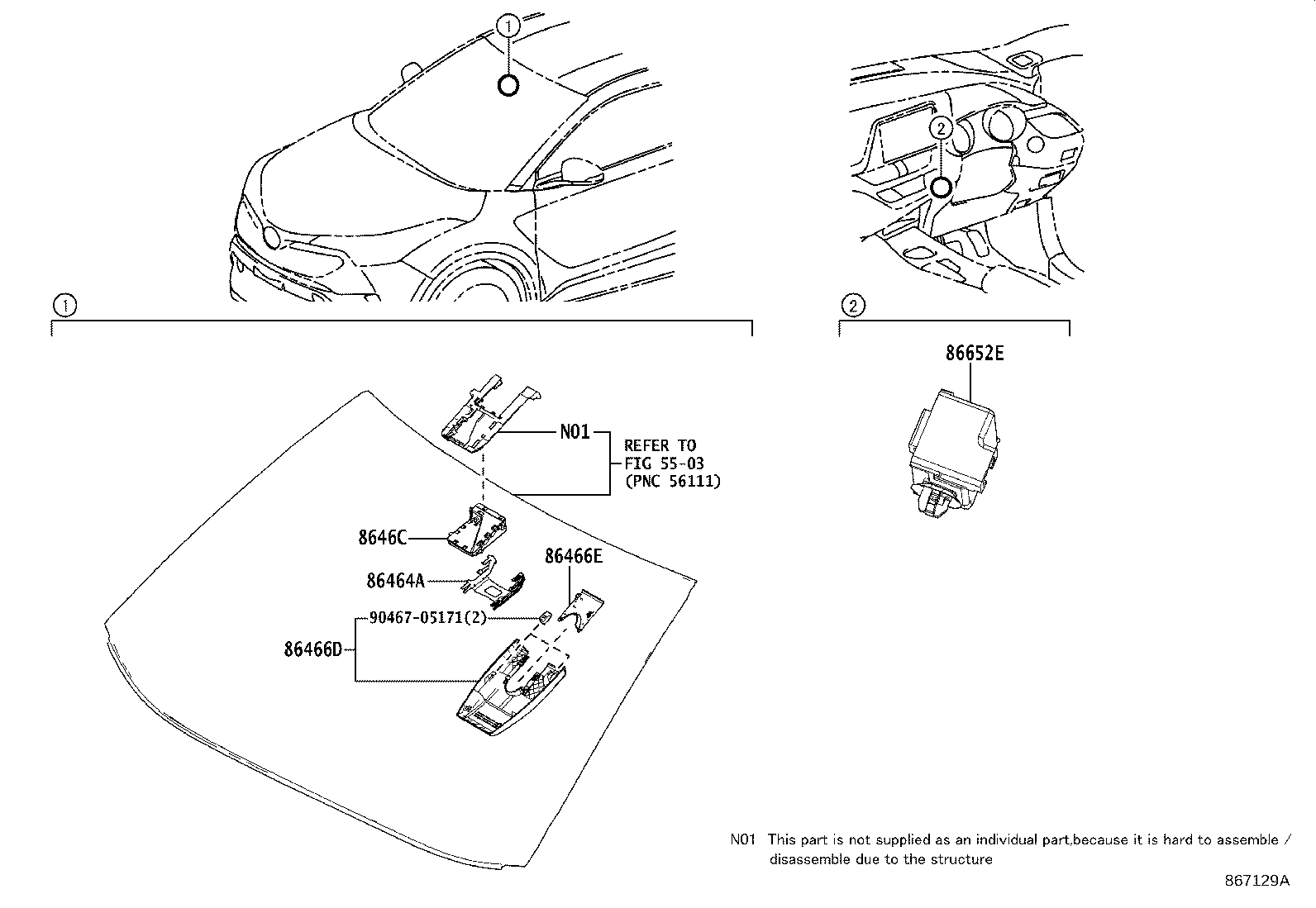8646C-F4120 CAMERA, FORWARD RECOGNITION product image